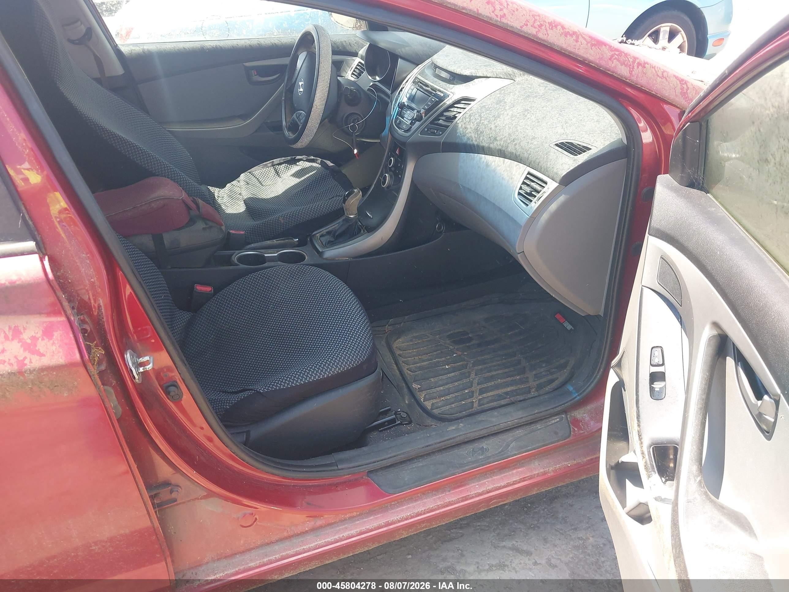 2015 Hyundai Elantra Se Красный vin: 5NPDH4AE3FH573479