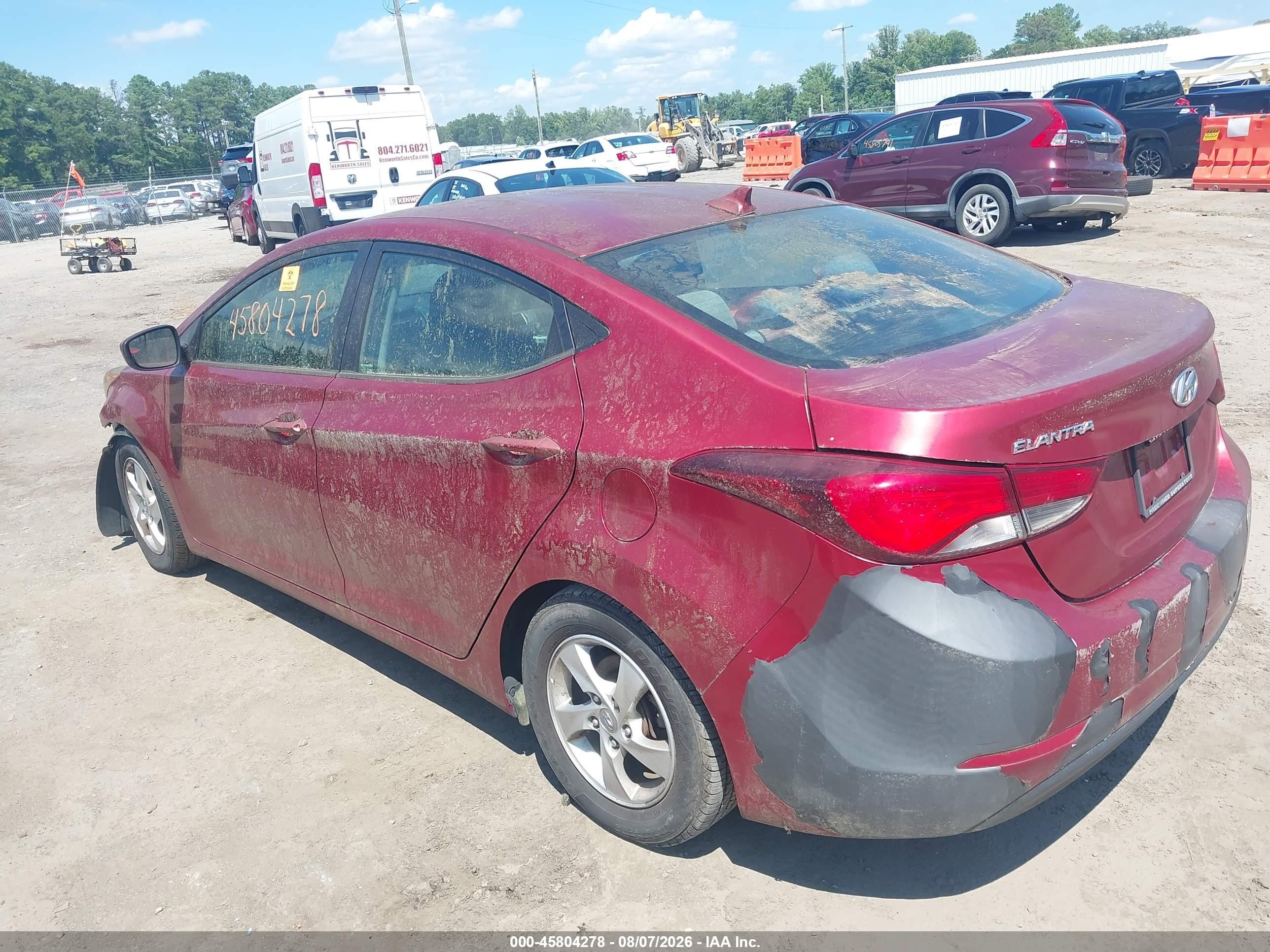 2015 Hyundai Elantra Se Красный vin: 5NPDH4AE3FH573479