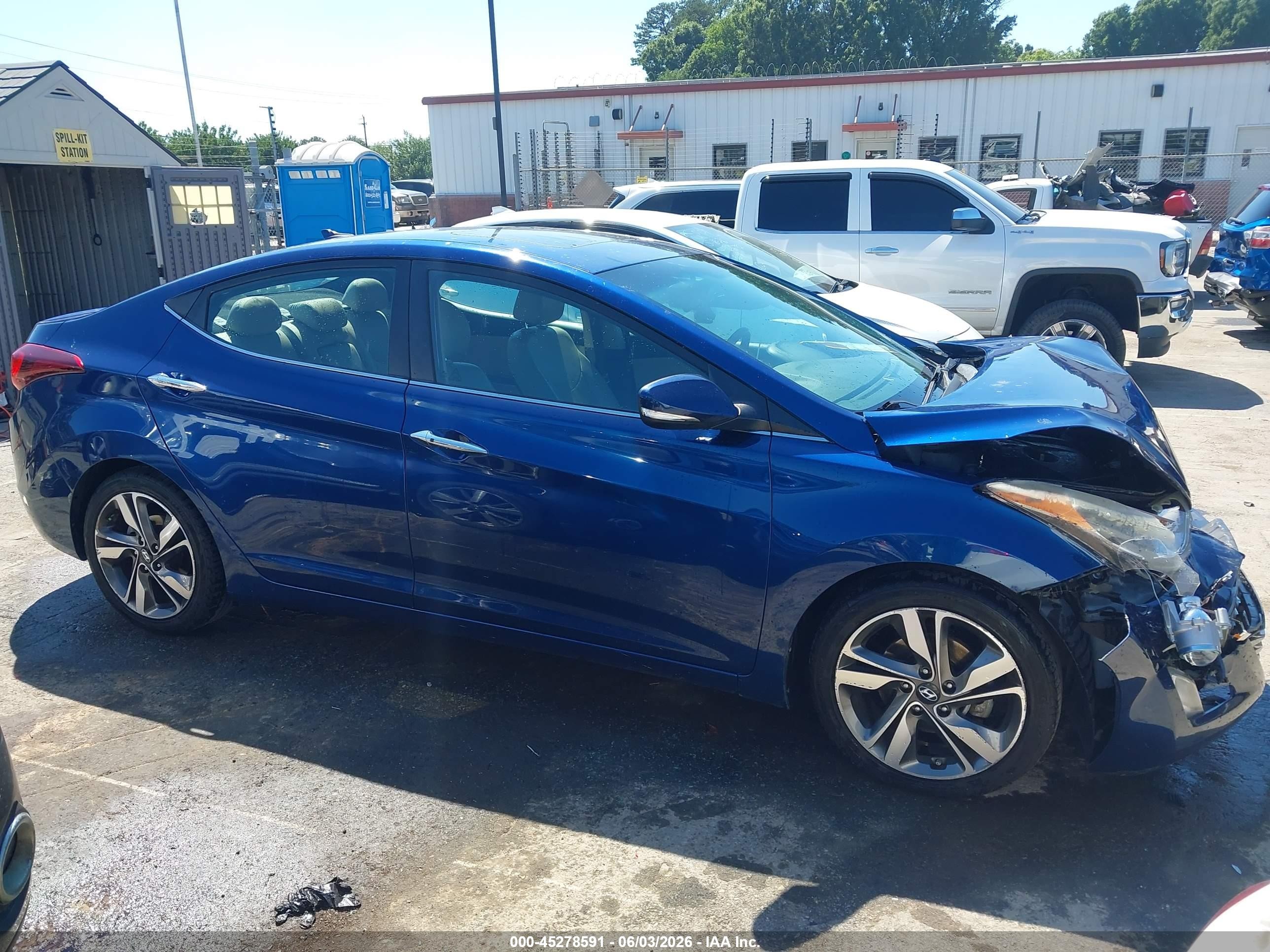 2015 Hyundai Elantra Limited Blue vin: 5NPDH4AE3FH574065