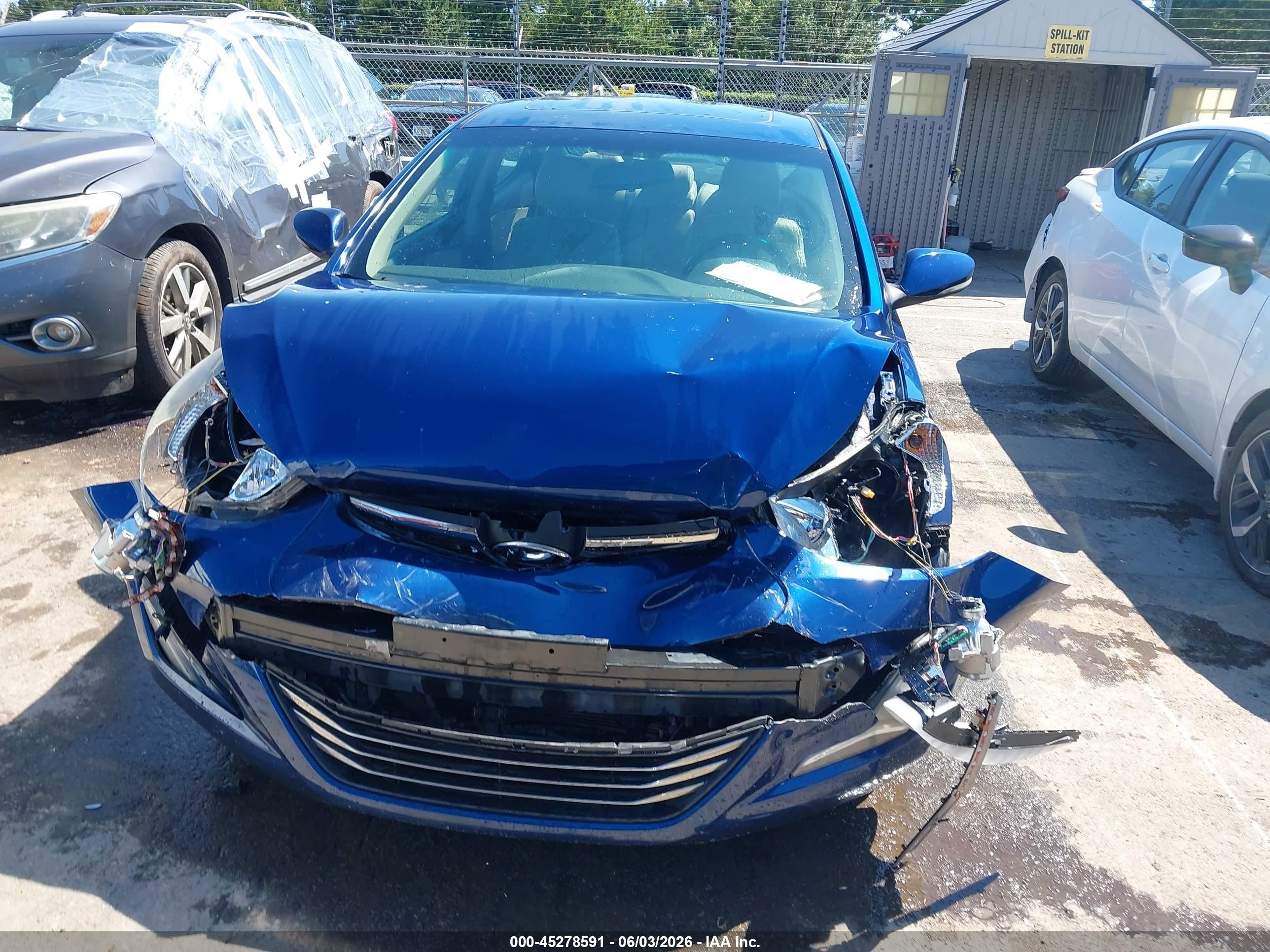 2015 Hyundai Elantra Limited Blue vin: 5NPDH4AE3FH574065