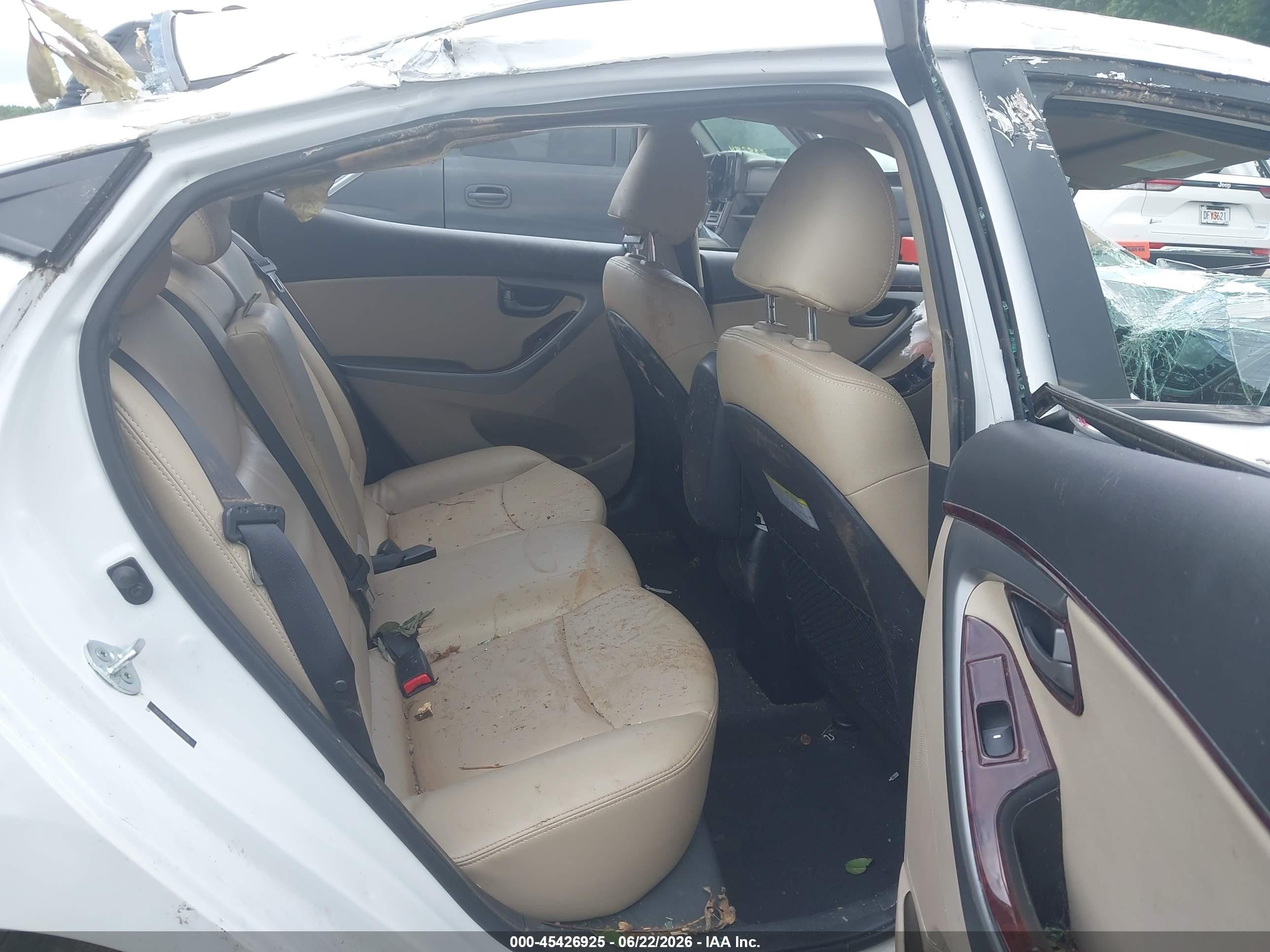 2015 Hyundai Elantra Se White vin: 5NPDH4AE3FH576026
