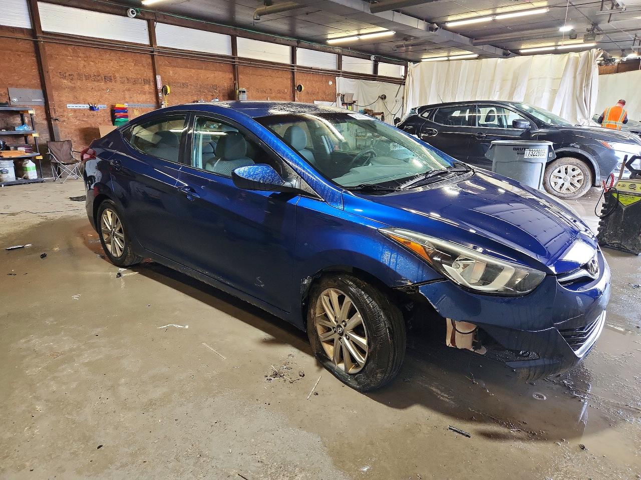 2015 Hyundai Elantra Se Синий vin: 5NPDH4AE3FH593053