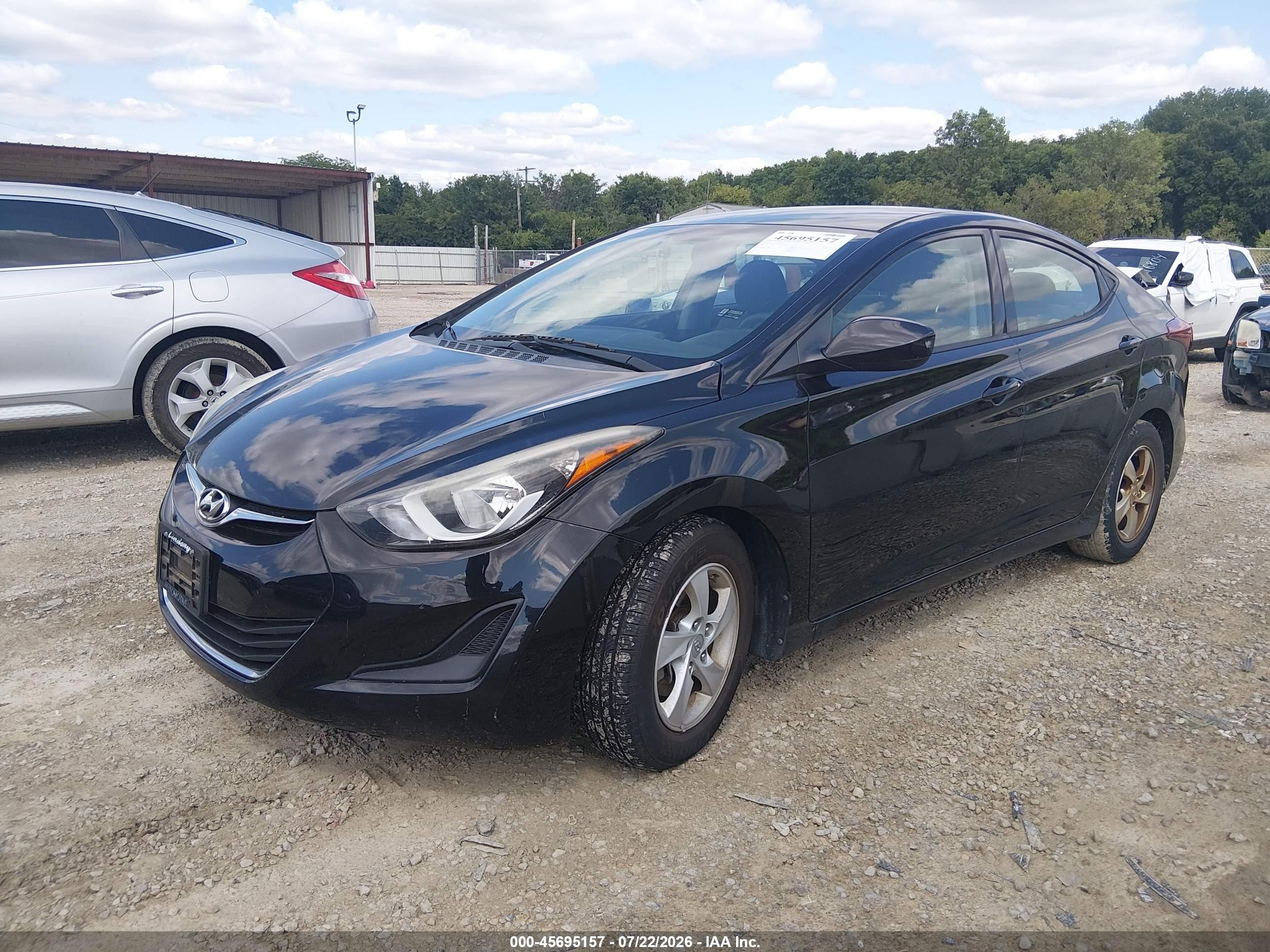 2015 Hyundai Elantra Se Black vin: 5NPDH4AE3FH602575