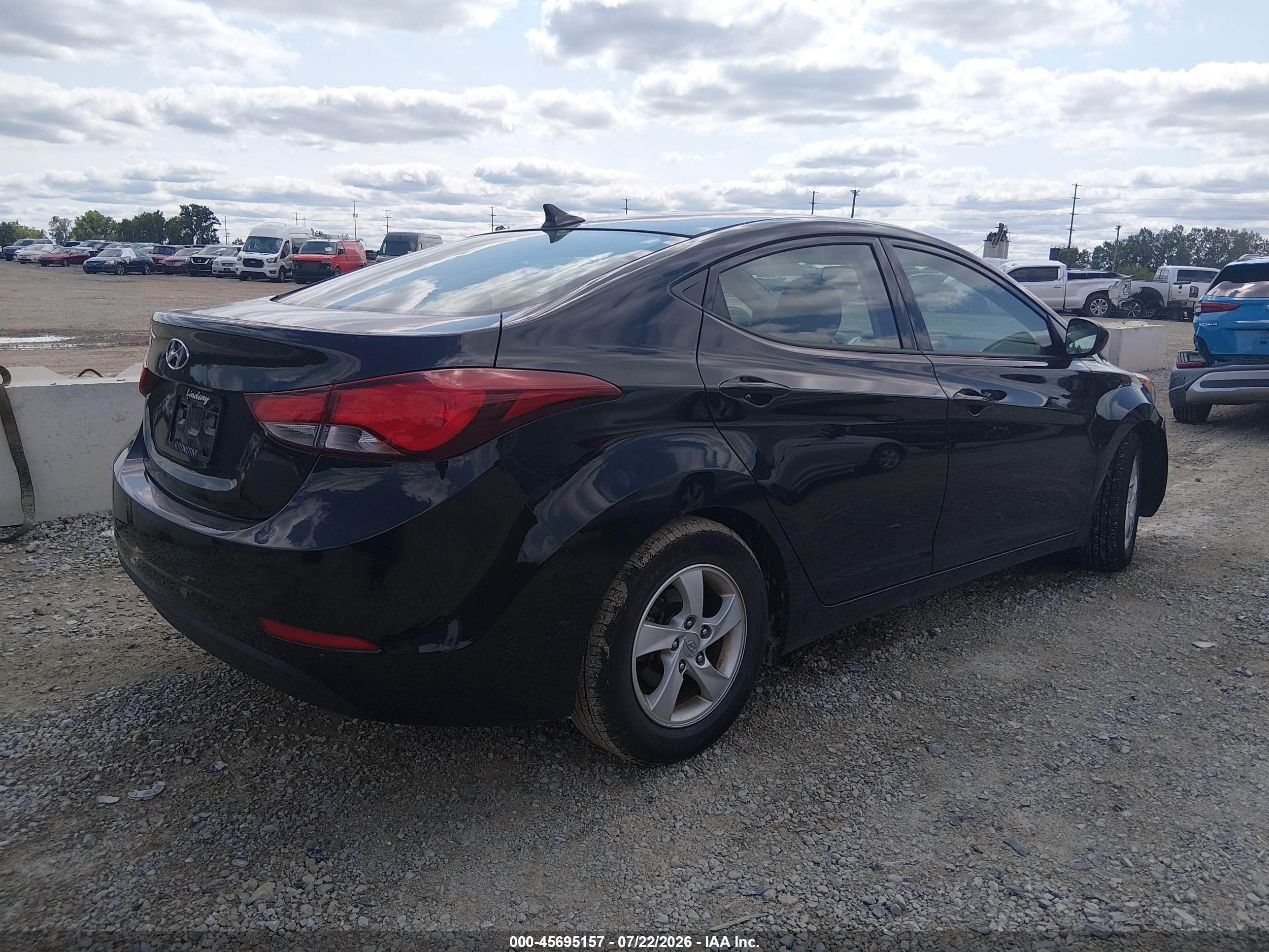 2015 Hyundai Elantra Se Black vin: 5NPDH4AE3FH602575