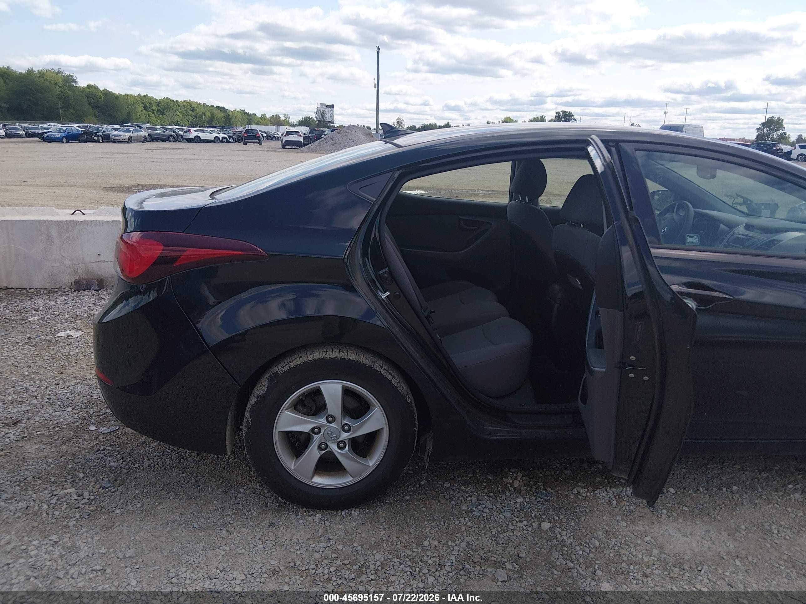 2015 Hyundai Elantra Se Black vin: 5NPDH4AE3FH602575