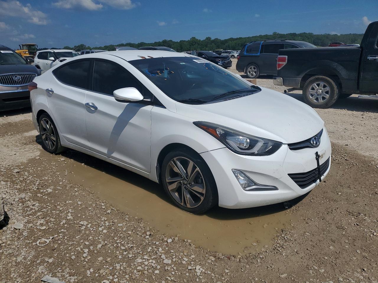 2015 Hyundai Elantra Limited White vin: 5NPDH4AE3FH604634