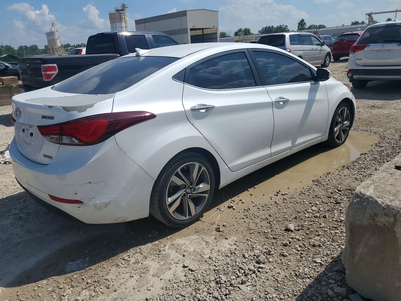2015 Hyundai Elantra Limited White vin: 5NPDH4AE3FH604634