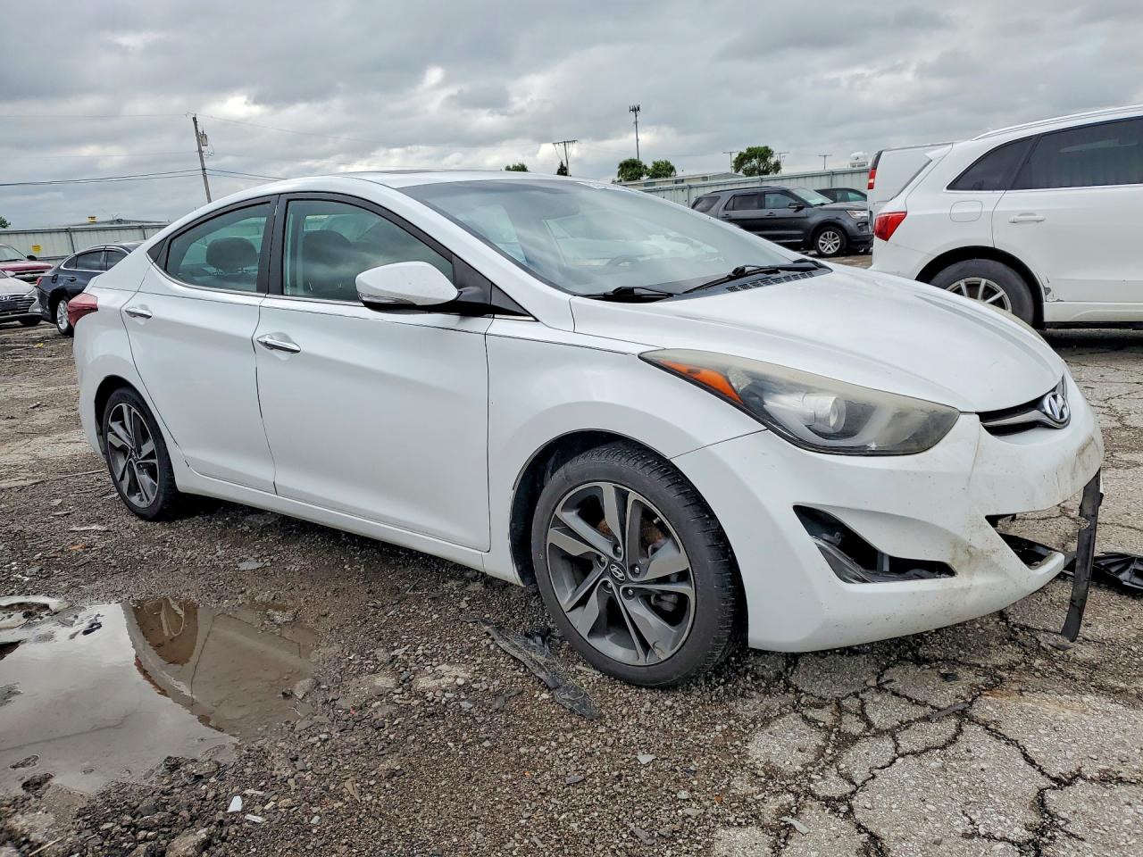 2015 Hyundai Elantra Limited White vin: 5NPDH4AE3FH613396