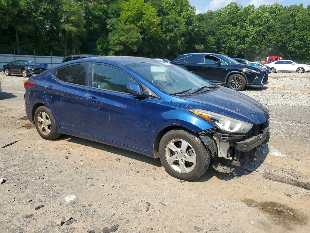 2015 Hyundai Elantra Se Синий vin: 5NPDH4AE3FH615021