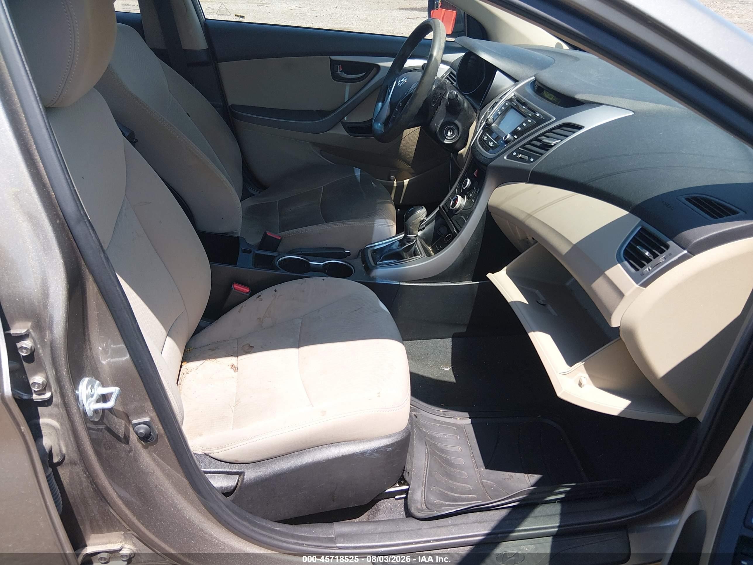 2015 Hyundai Elantra Se Beige vin: 5NPDH4AE3FH615665