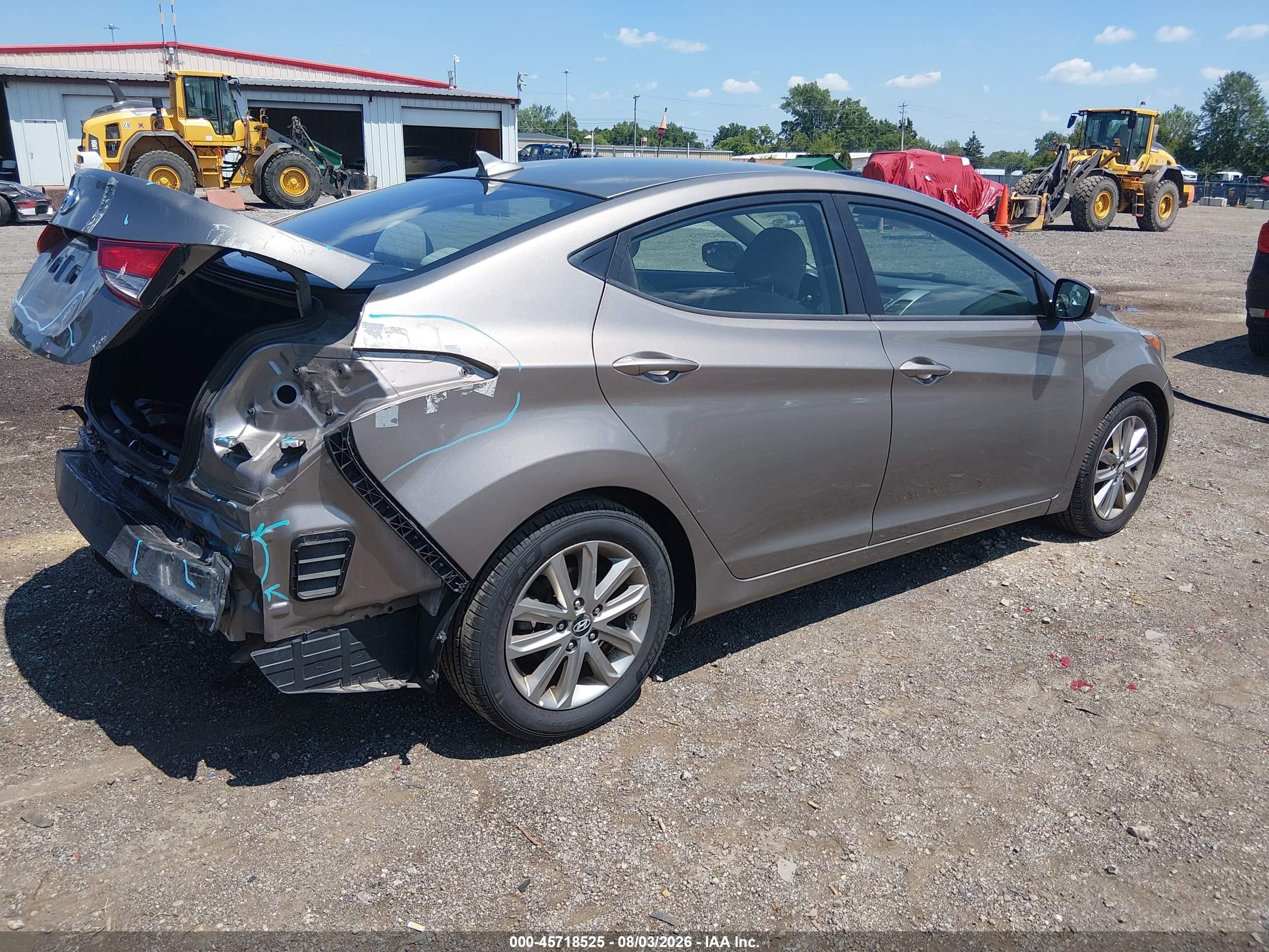 2015 Hyundai Elantra Se Beige vin: 5NPDH4AE3FH615665