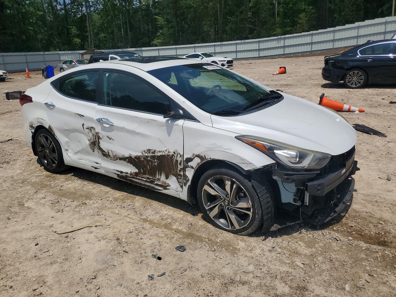 2015 Hyundai Elantra Limited White vin: 5NPDH4AE3FH630859