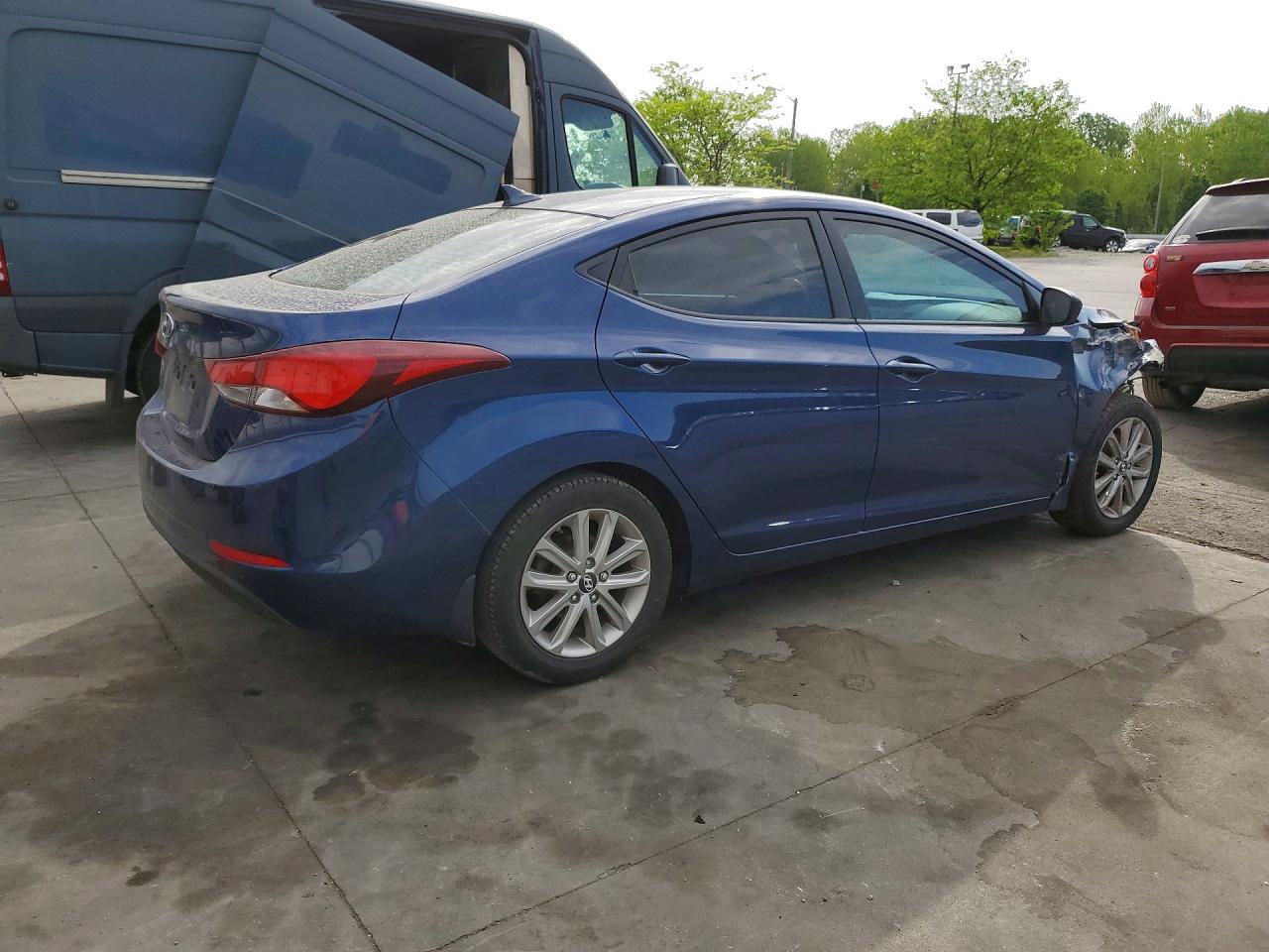 2015 Hyundai Elantra Se Синий vin: 5NPDH4AE3FH632014
