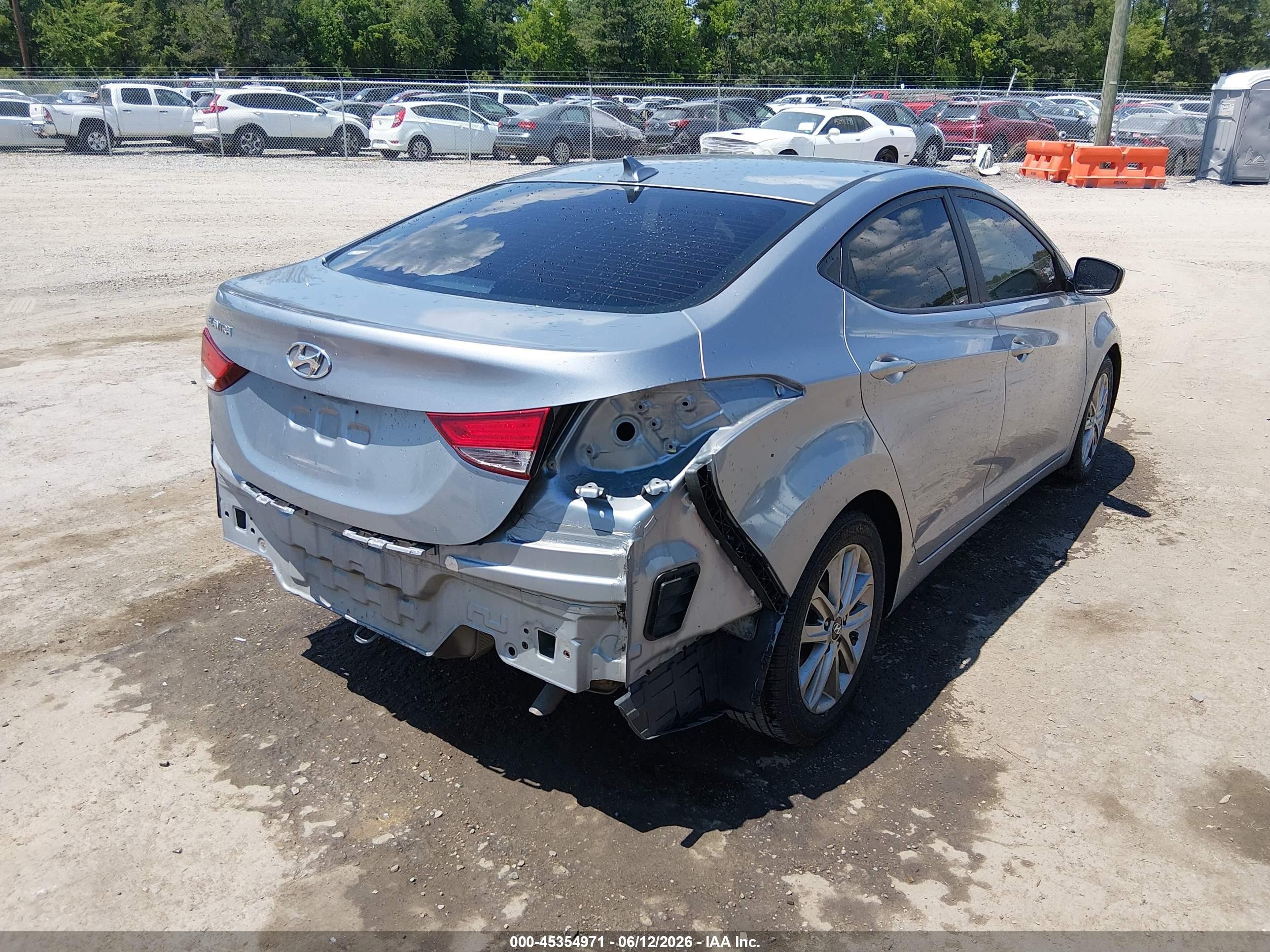 2015 Hyundai Elantra Se Gray vin: 5NPDH4AE3FH633602