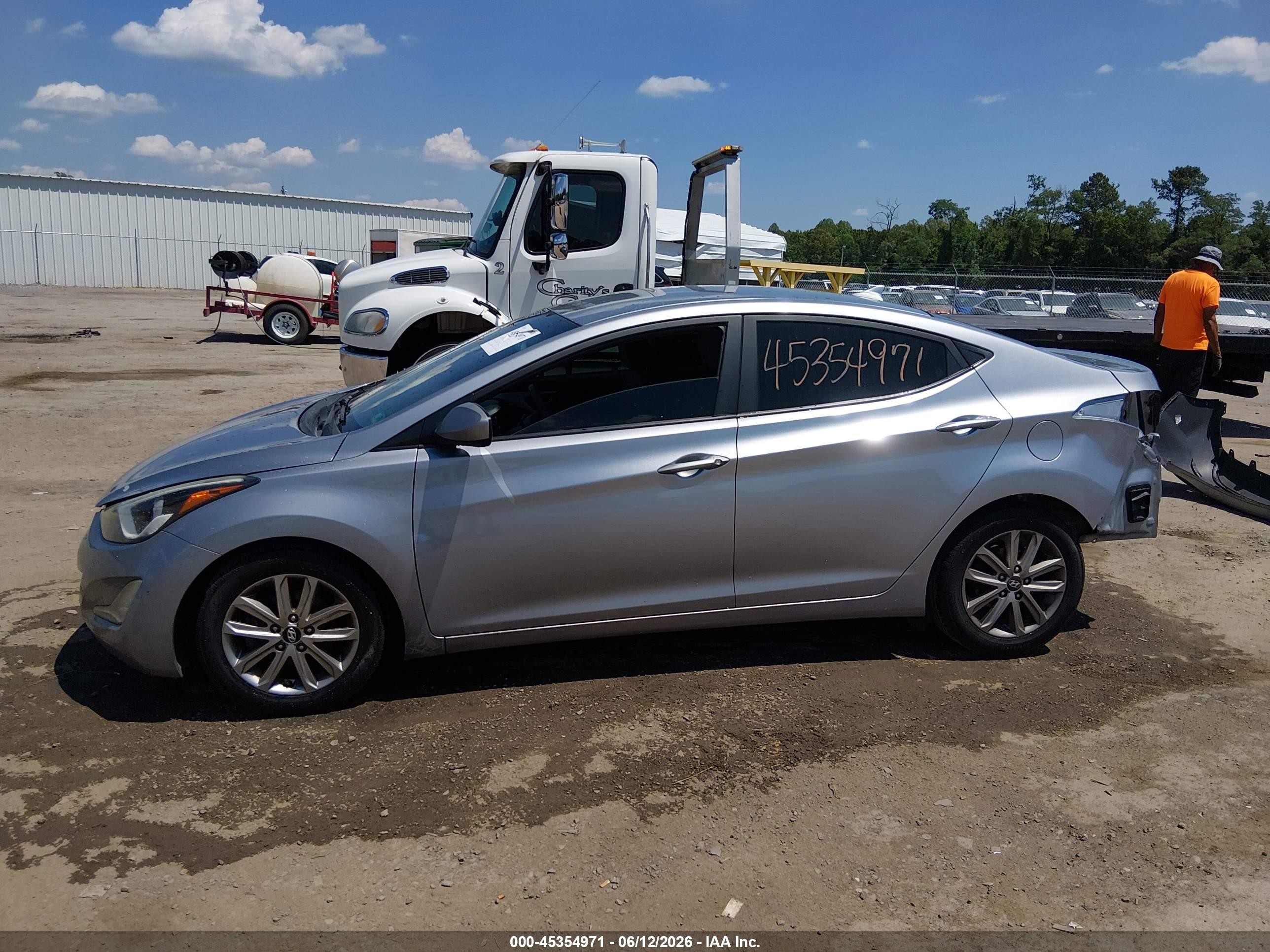 2015 Hyundai Elantra Se Gray vin: 5NPDH4AE3FH633602