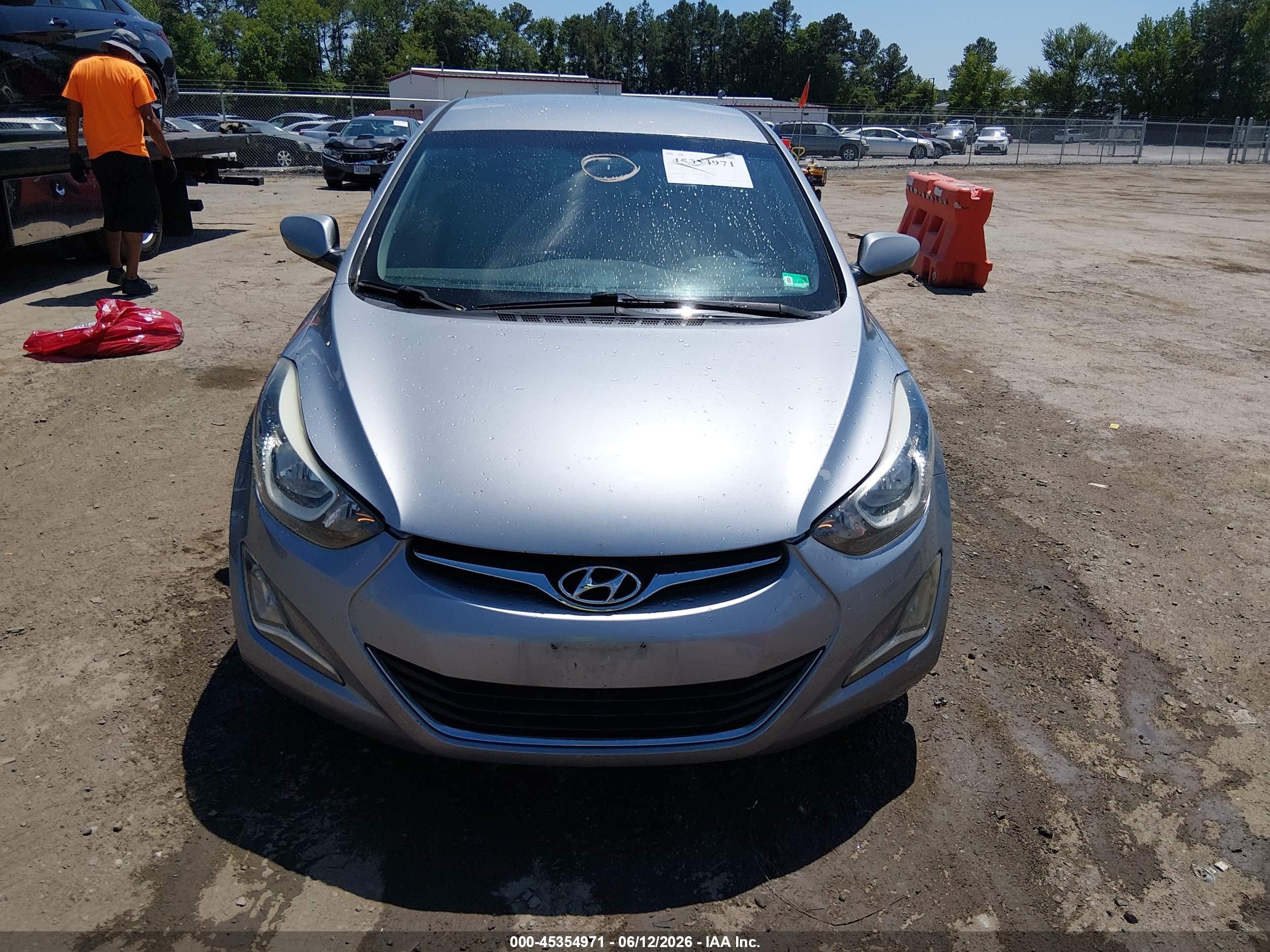 2015 Hyundai Elantra Se Gray vin: 5NPDH4AE3FH633602