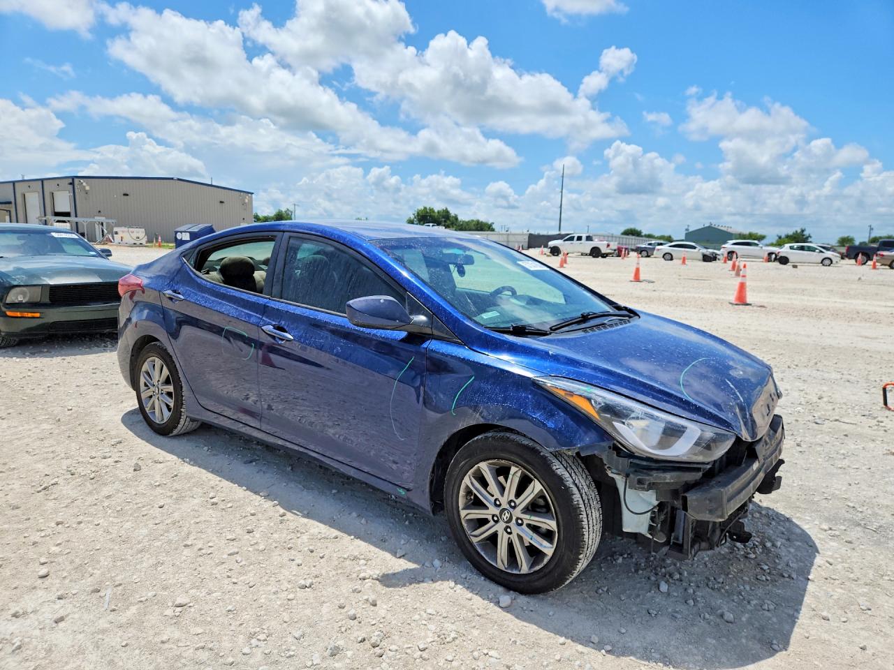 2015 Hyundai Elantra Se Синий vin: 5NPDH4AE3FH640646