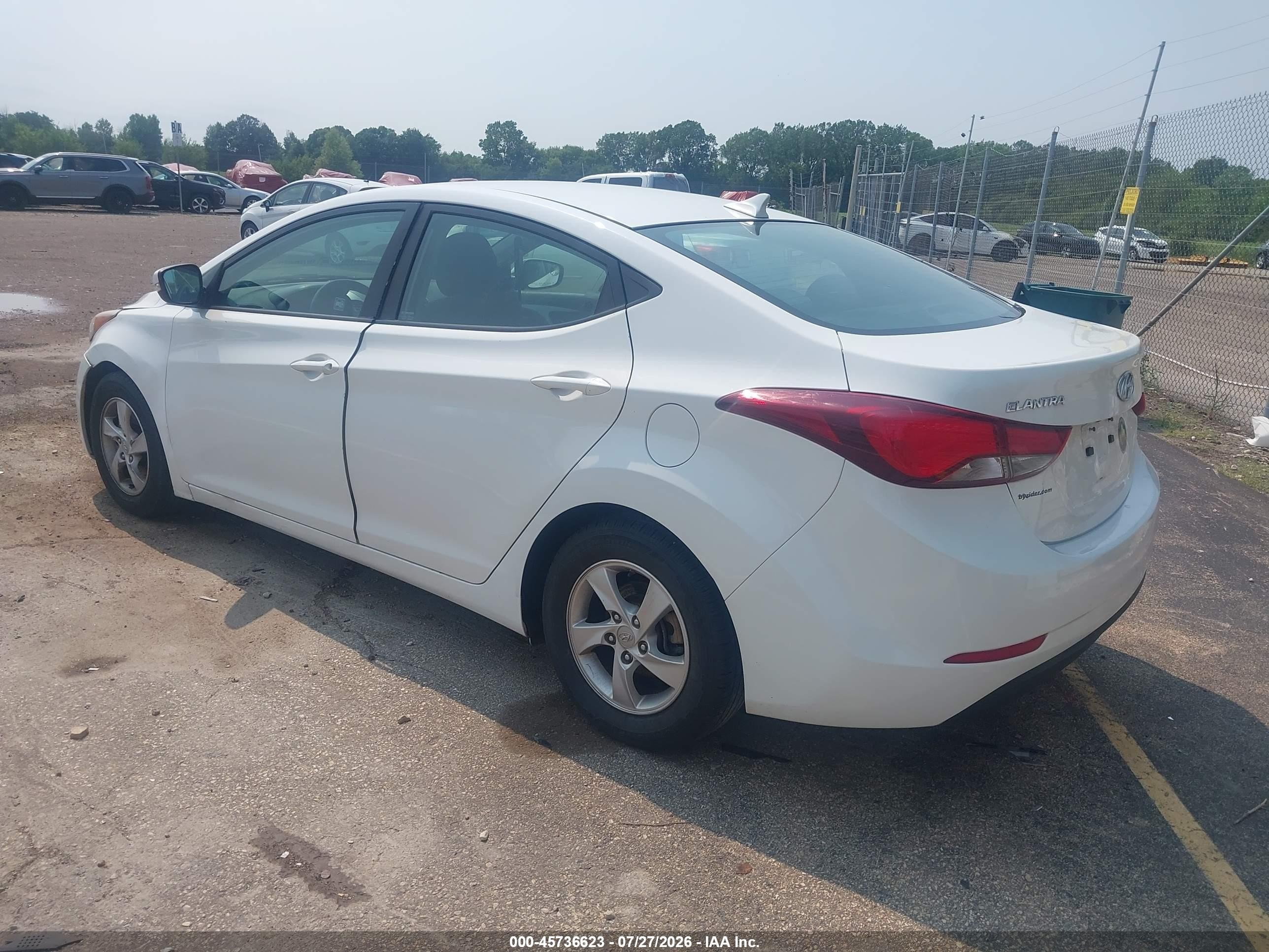 2015 Hyundai Elantra Se White vin: 5NPDH4AE3FH647760
