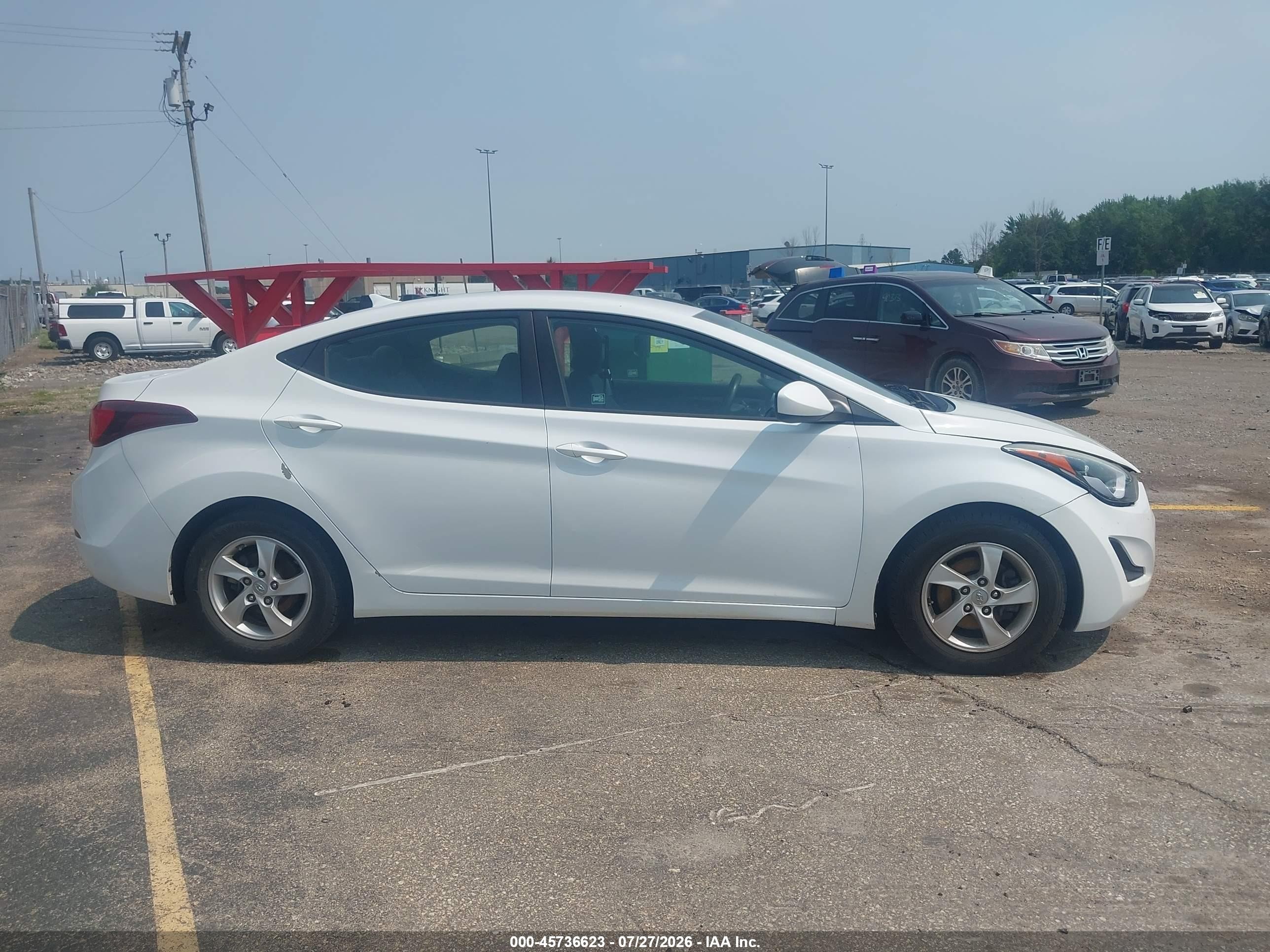 2015 Hyundai Elantra Se White vin: 5NPDH4AE3FH647760