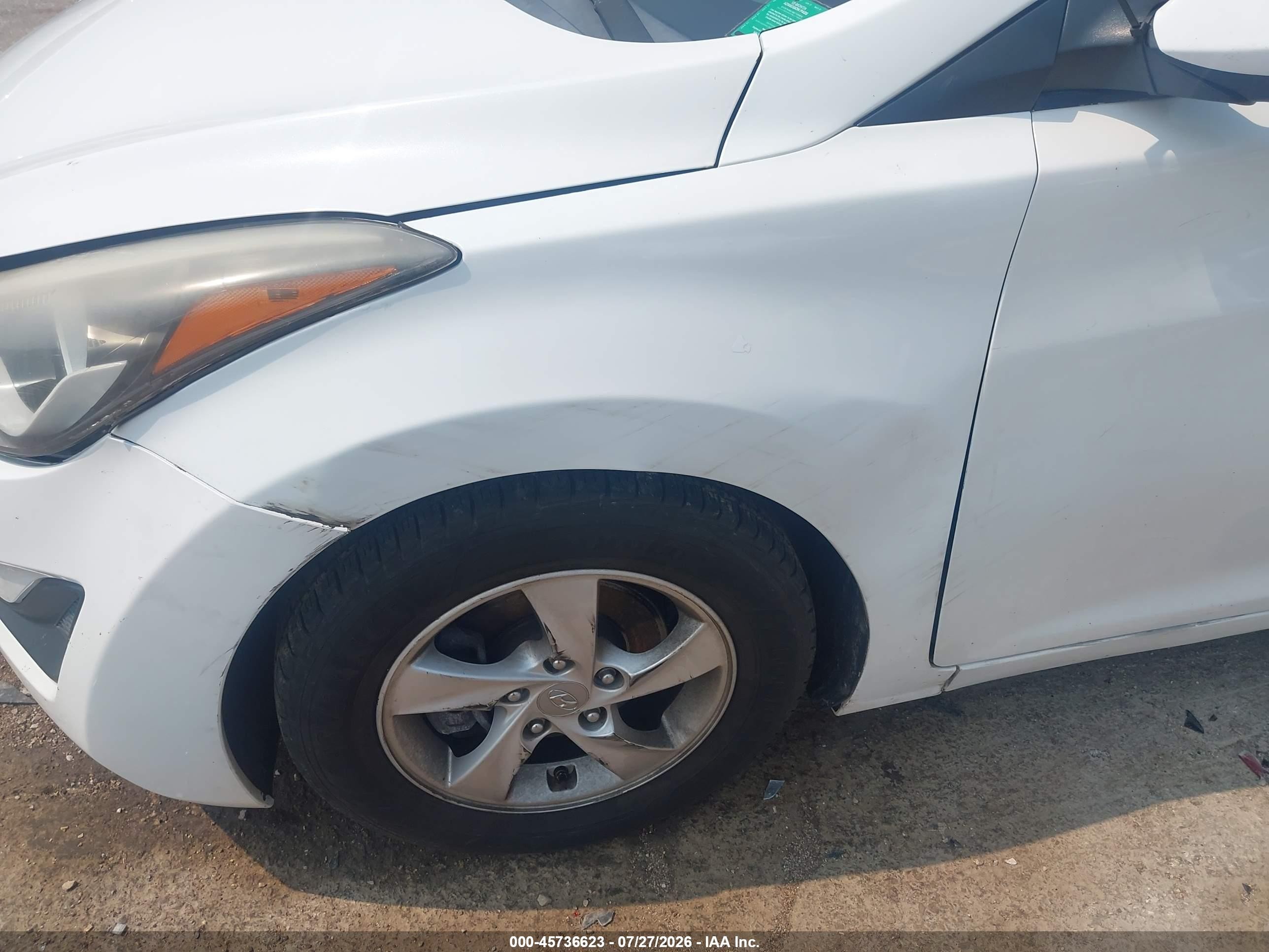 2015 Hyundai Elantra Se White vin: 5NPDH4AE3FH647760