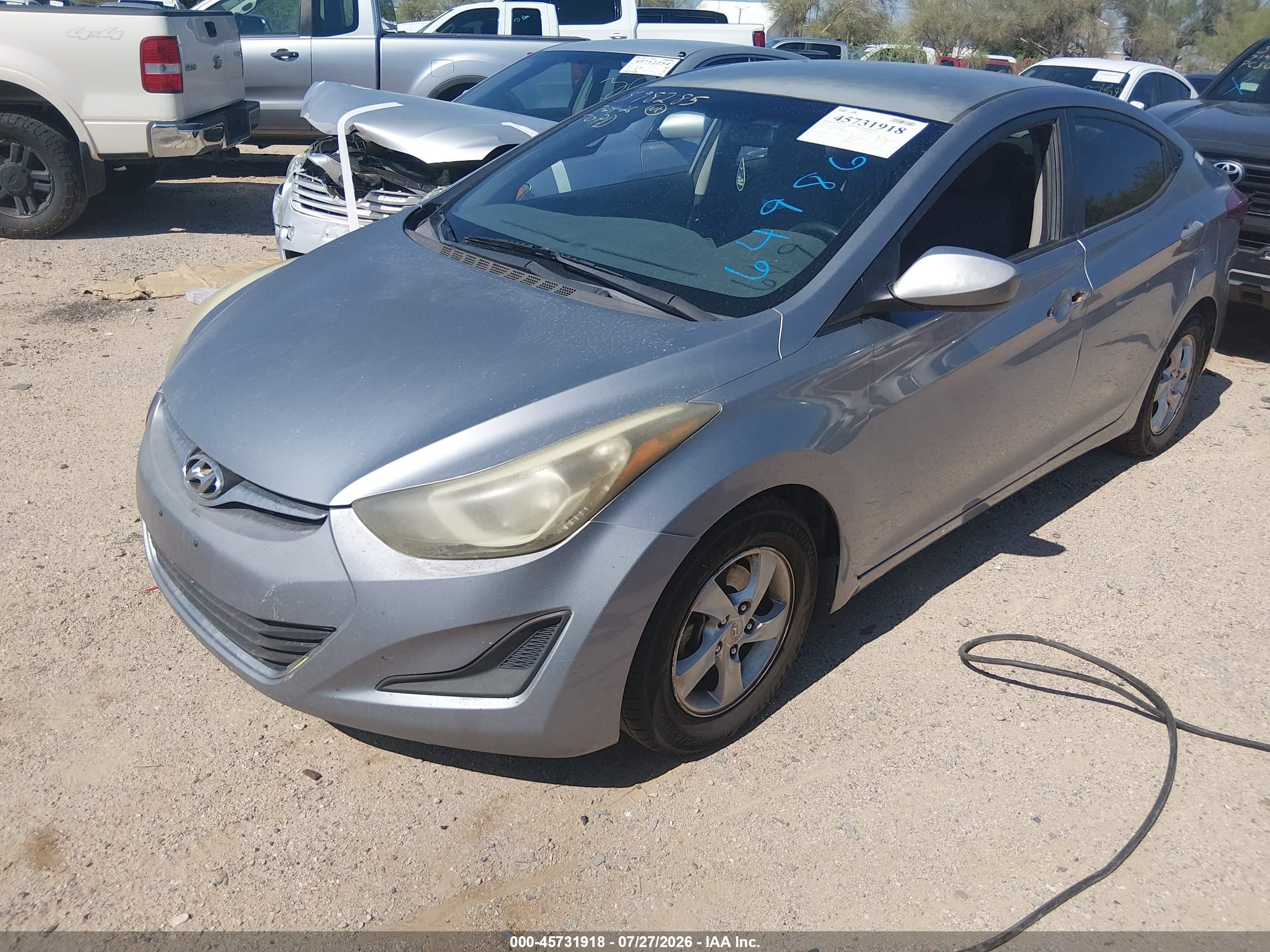 2015 Hyundai Elantra Se Silver vin: 5NPDH4AE3FH649864