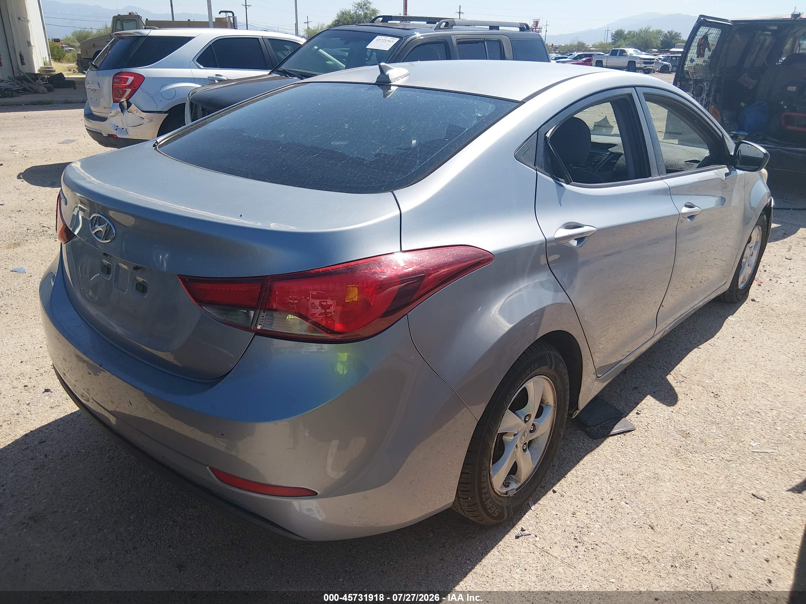 2015 Hyundai Elantra Se Silver vin: 5NPDH4AE3FH649864