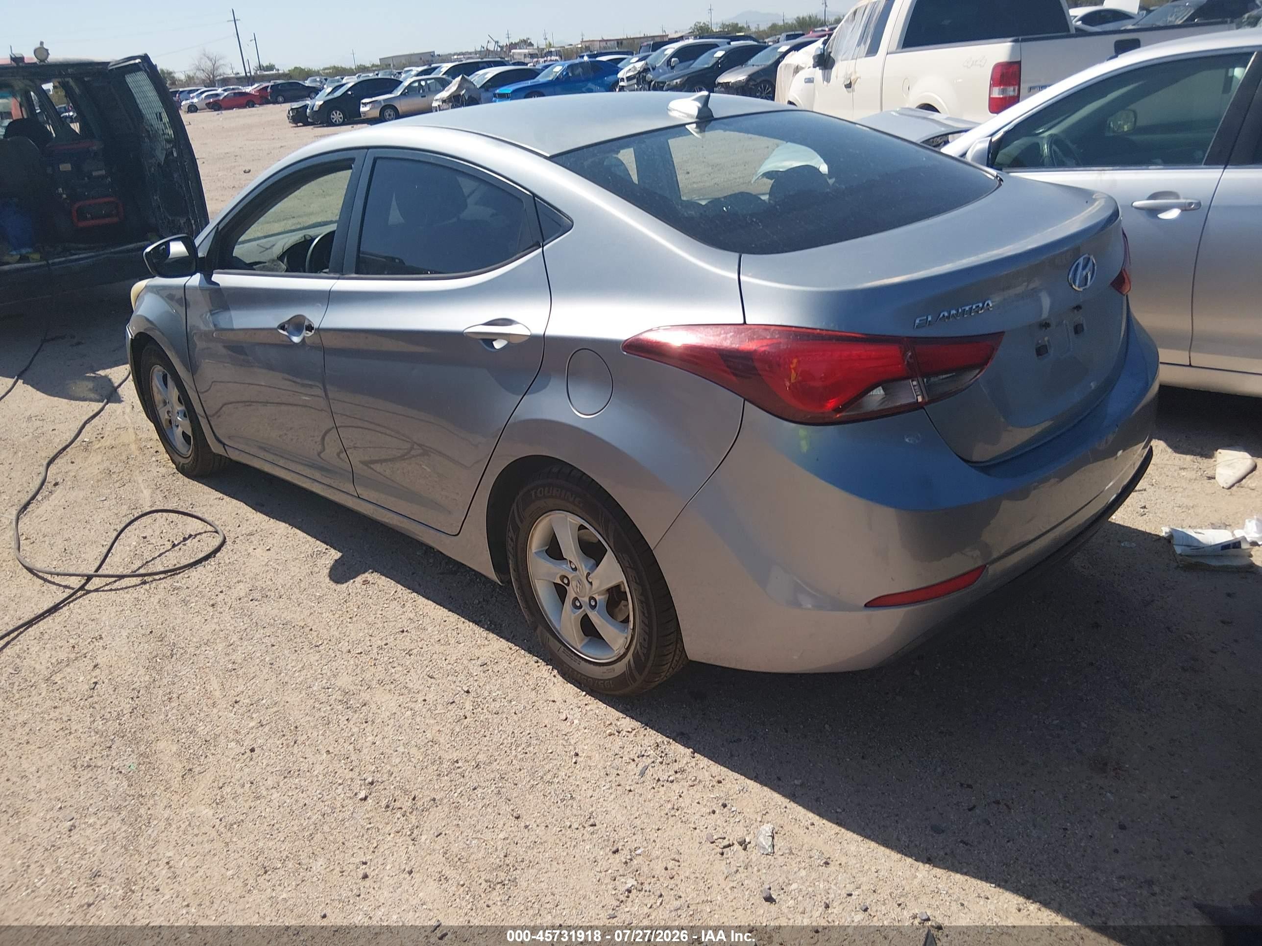 2015 Hyundai Elantra Se Silver vin: 5NPDH4AE3FH649864