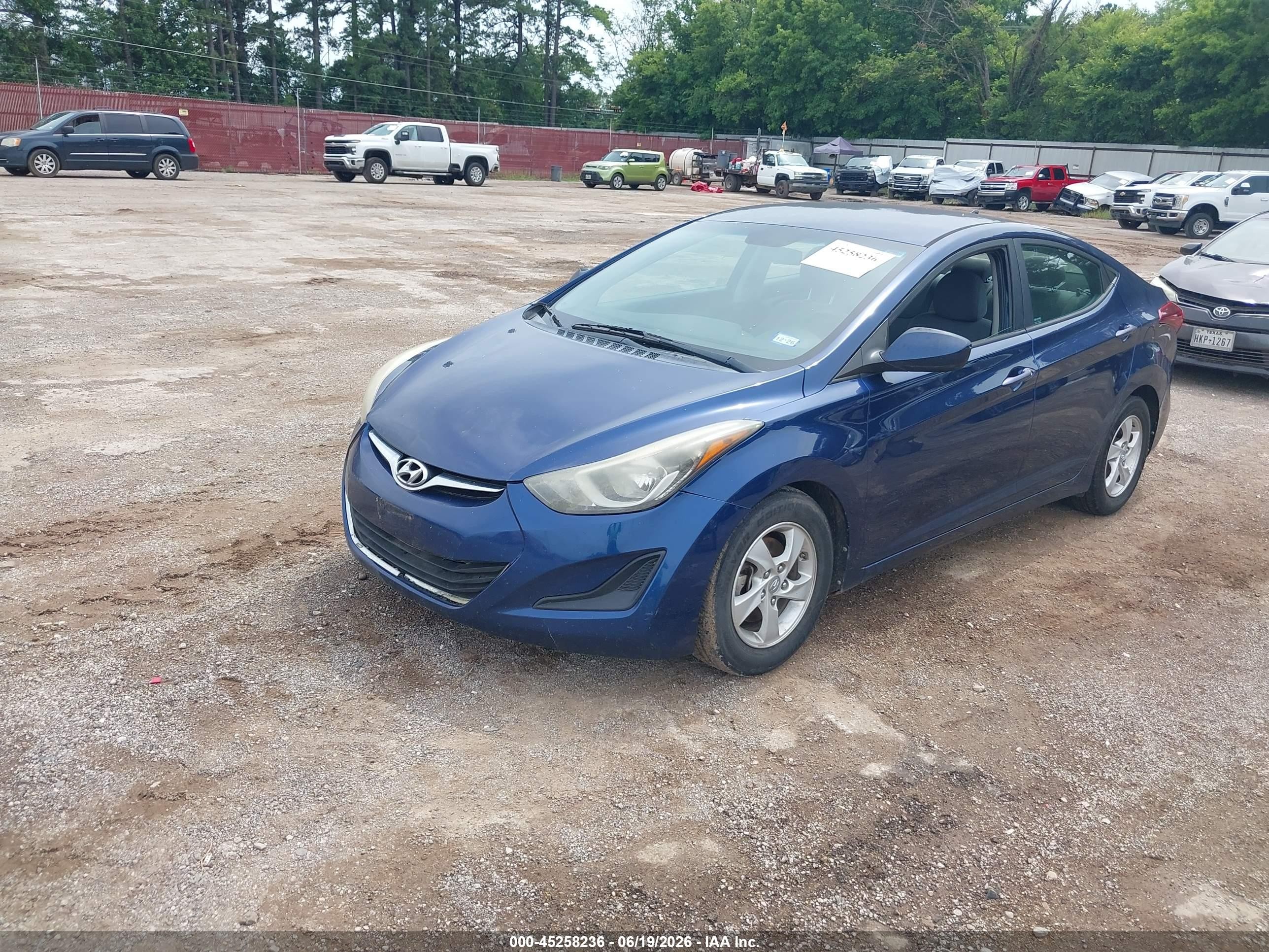 2015 Hyundai Elantra Se Синий vin: 5NPDH4AE3FH650108