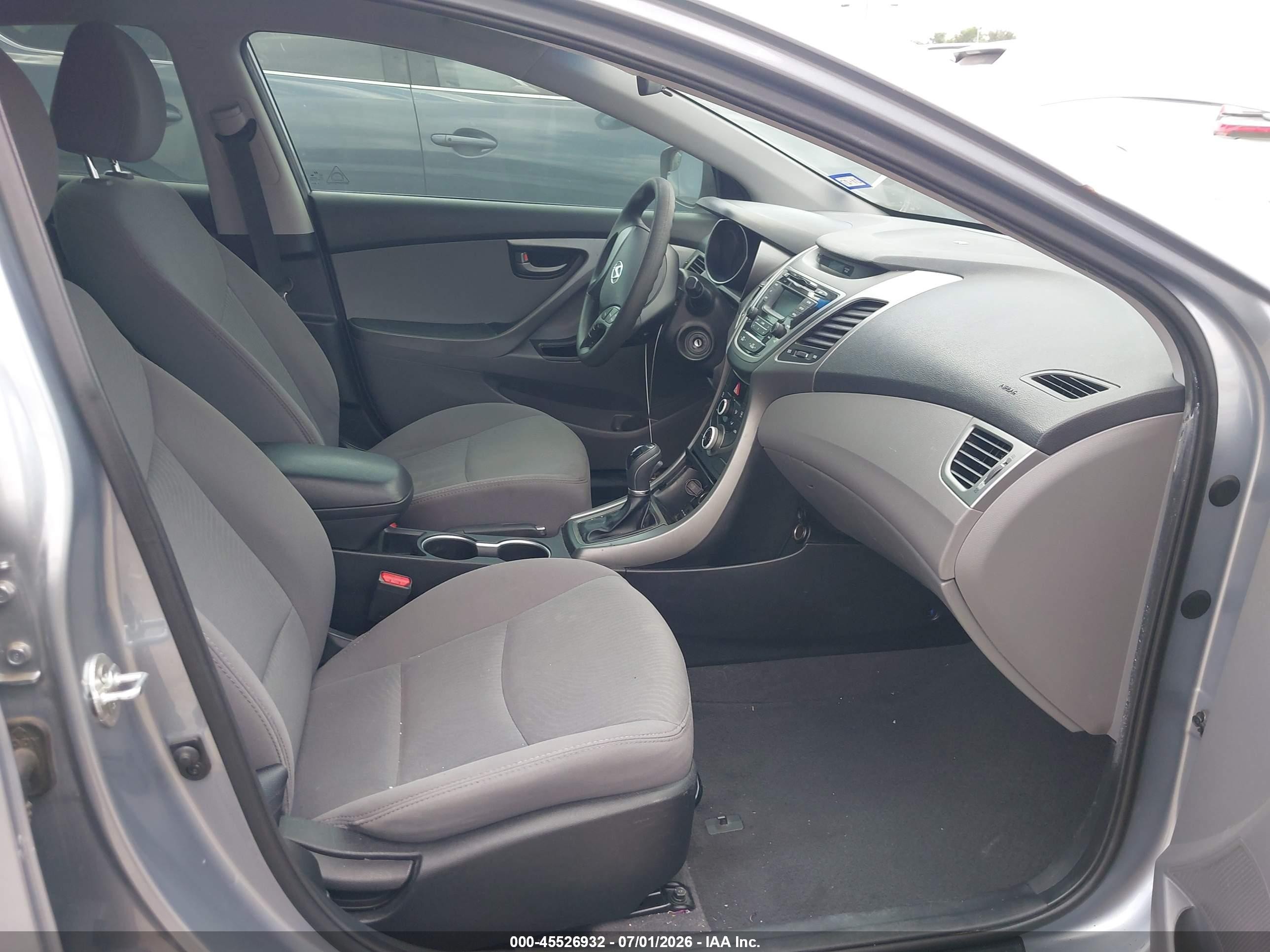 2015 Hyundai Elantra Se Gray vin: 5NPDH4AE3FH651114