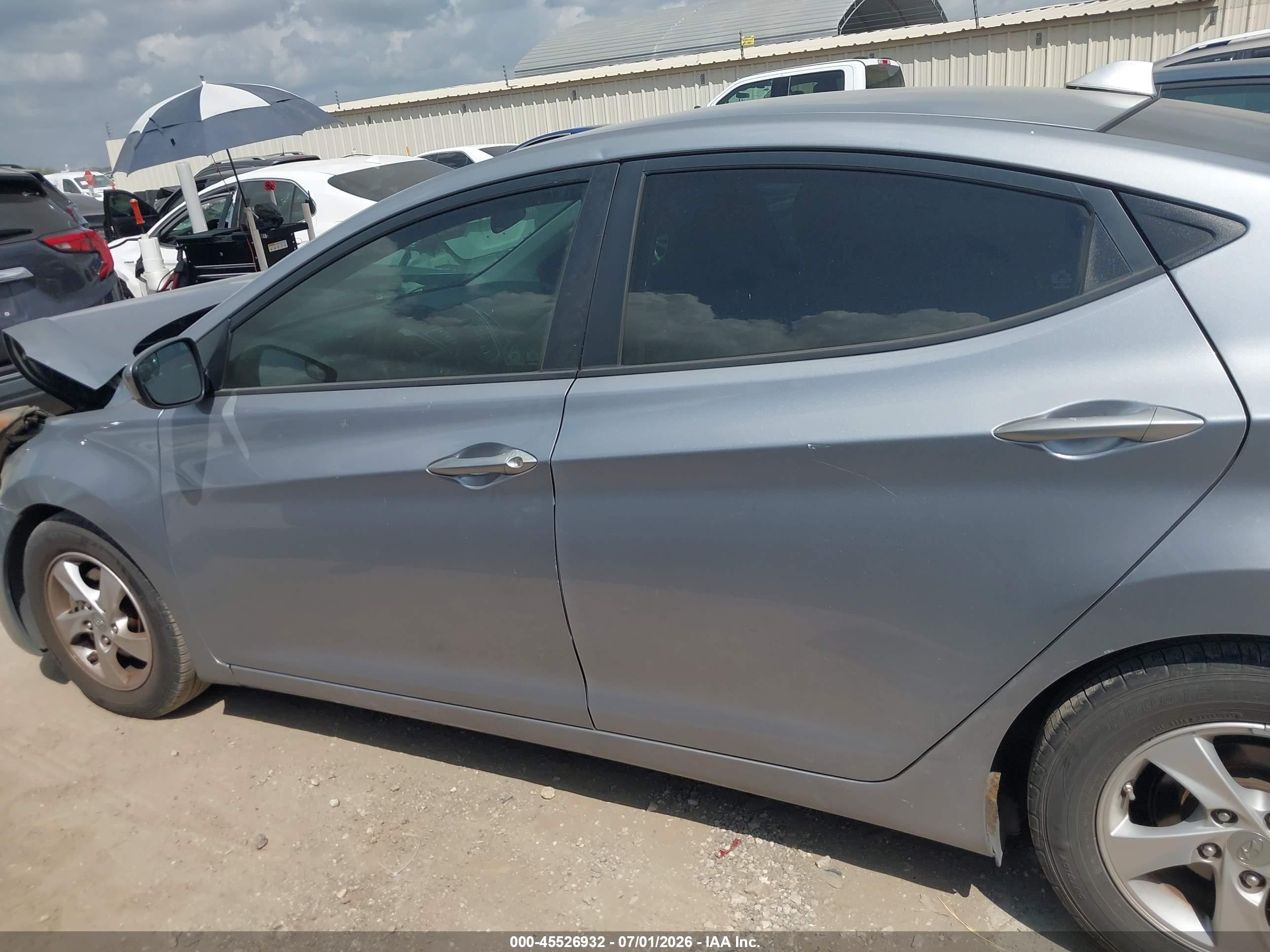 2015 Hyundai Elantra Se Gray vin: 5NPDH4AE3FH651114