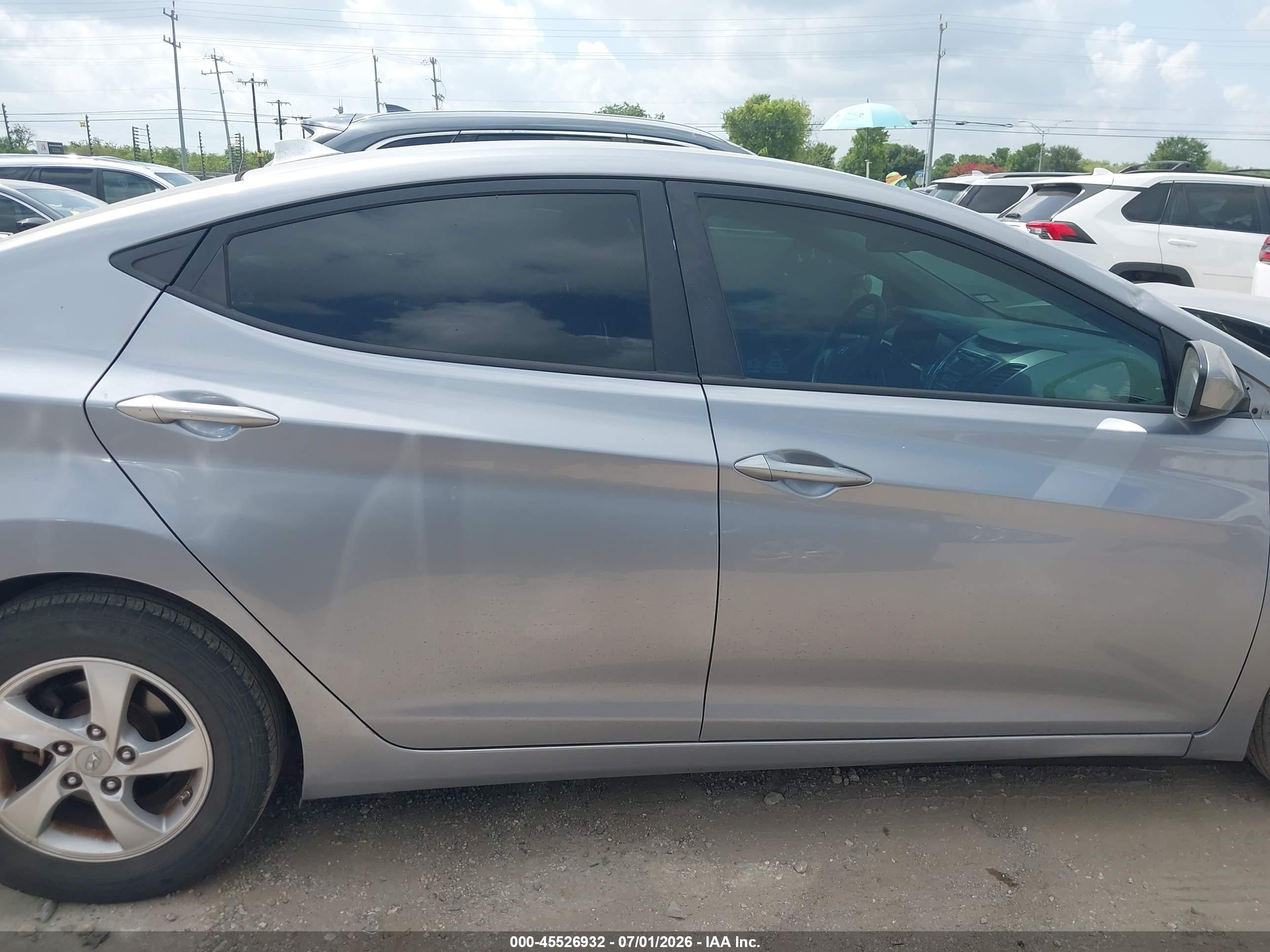 2015 Hyundai Elantra Se Gray vin: 5NPDH4AE3FH651114