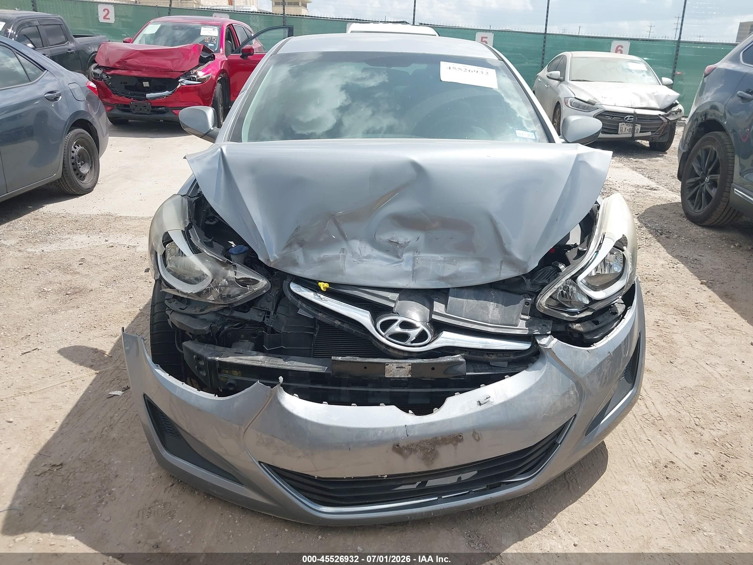 2015 Hyundai Elantra Se Gray vin: 5NPDH4AE3FH651114