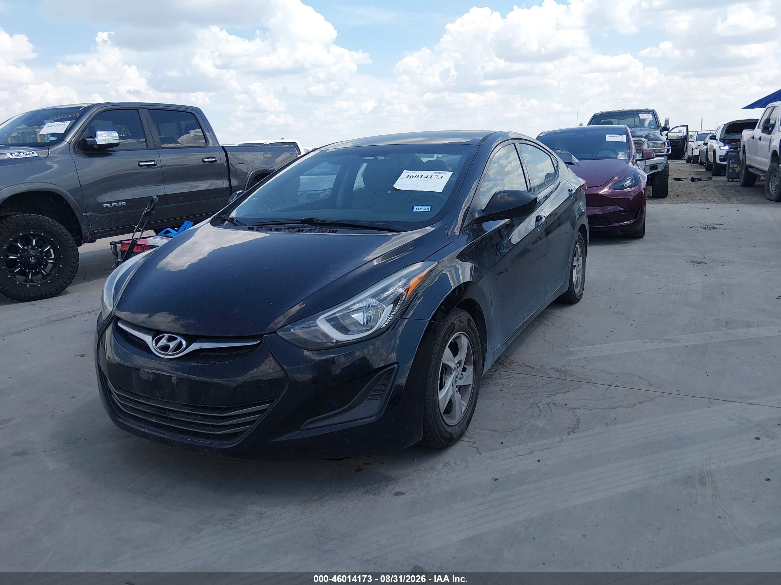 2015 Hyundai Elantra Se Black vin: 5NPDH4AE3FH652148