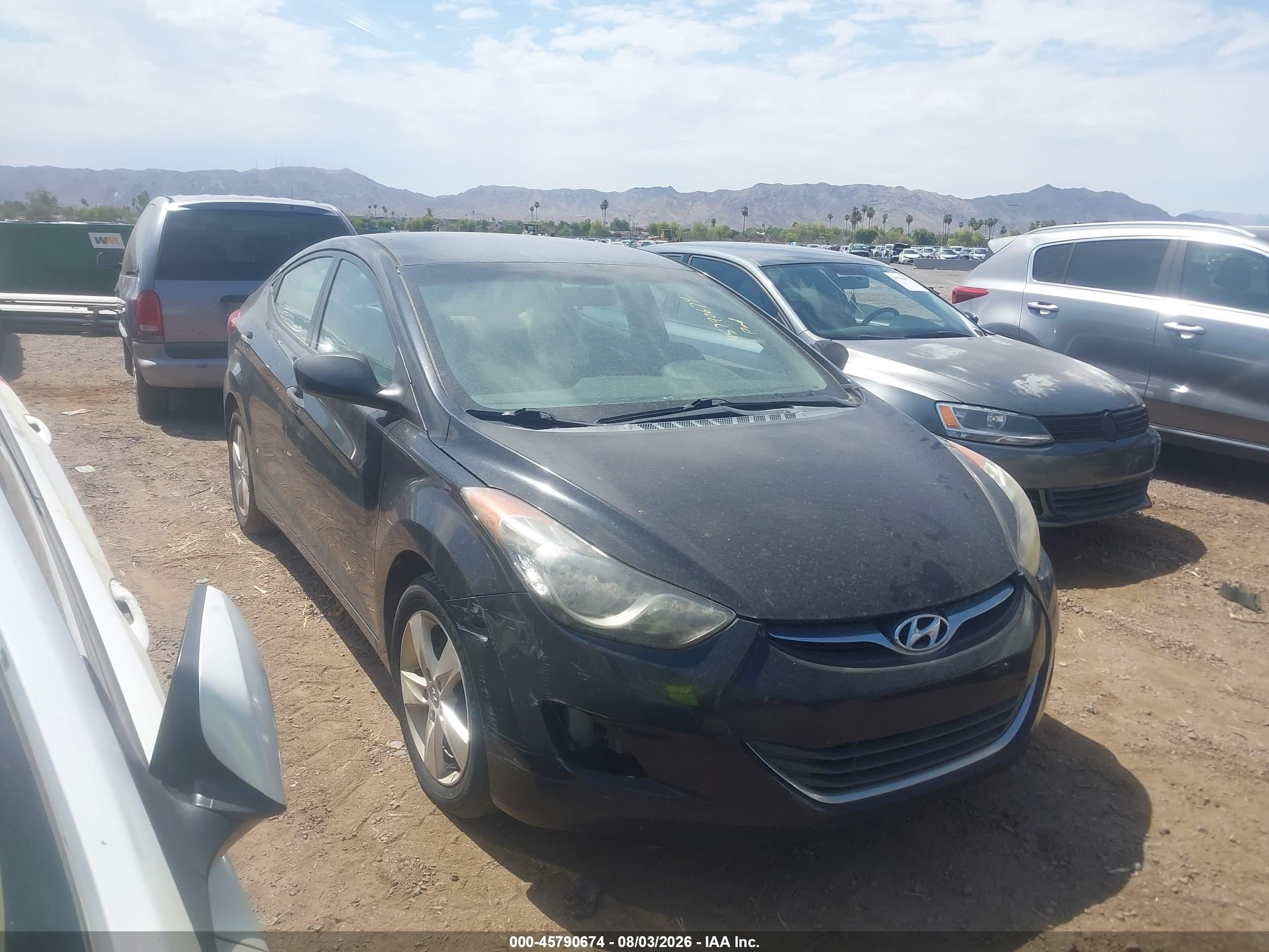 2011 Hyundai Elantra Gls Black vin: 5NPDH4AE4BH004778