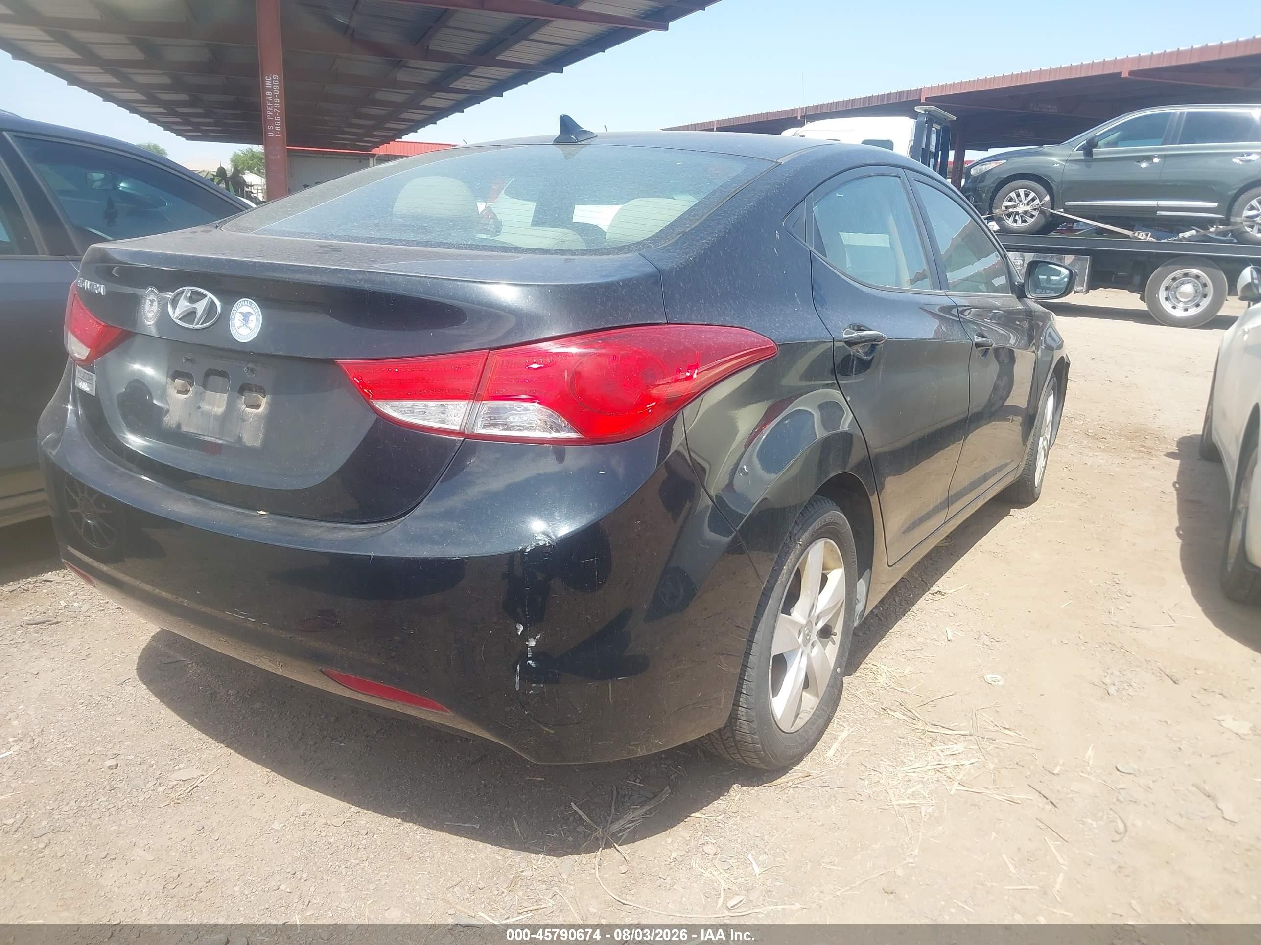 2011 Hyundai Elantra Gls Black vin: 5NPDH4AE4BH004778