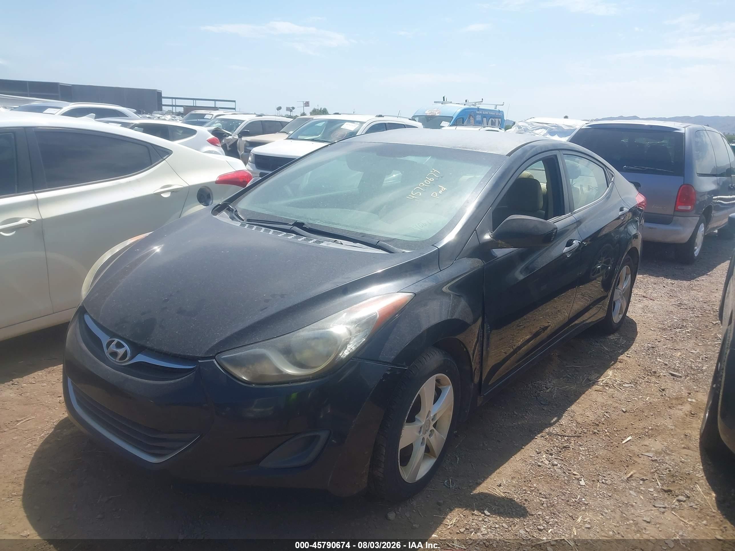 2011 Hyundai Elantra Gls Black vin: 5NPDH4AE4BH004778