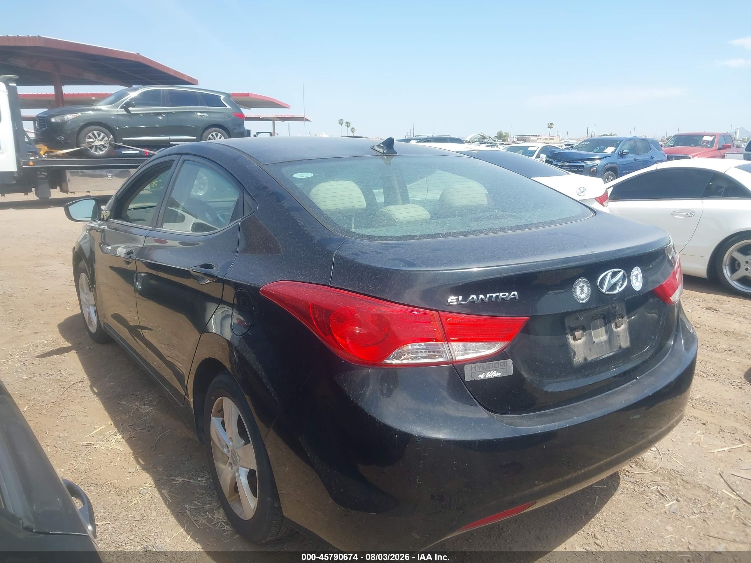 2011 Hyundai Elantra Gls Black vin: 5NPDH4AE4BH004778