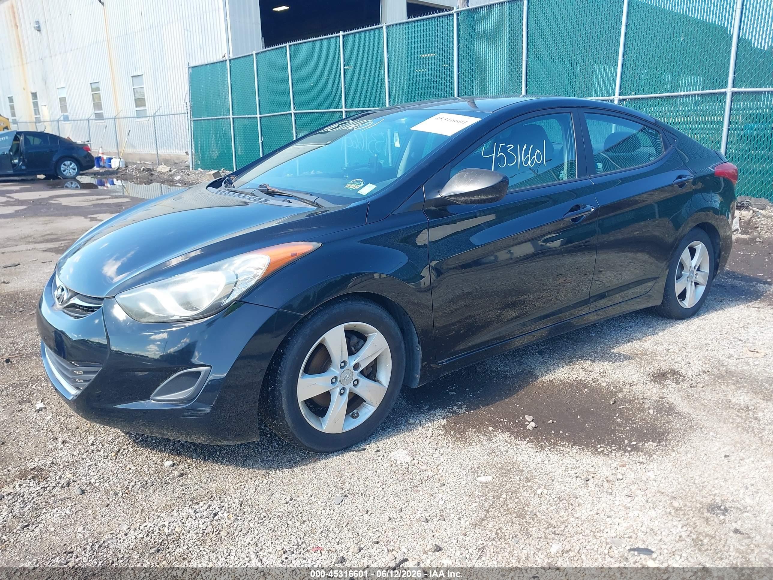 2011 Hyundai Elantra Gls Black vin: 5NPDH4AE4BH009107
