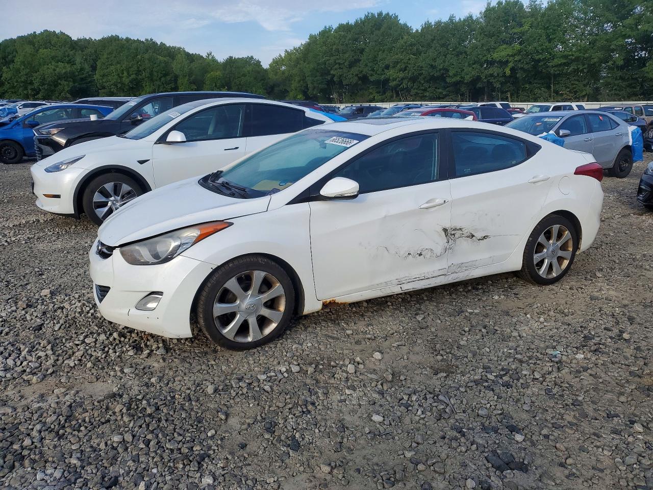 2011 Hyundai Elantra Limited White vin: 5NPDH4AE4BH010001