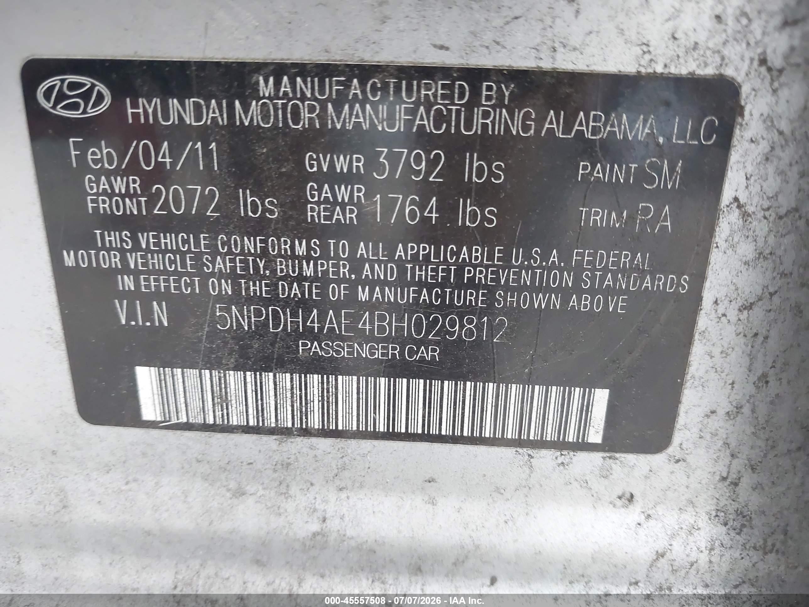 2011 Hyundai Elantra Gls Silver vin: 5NPDH4AE4BH029812