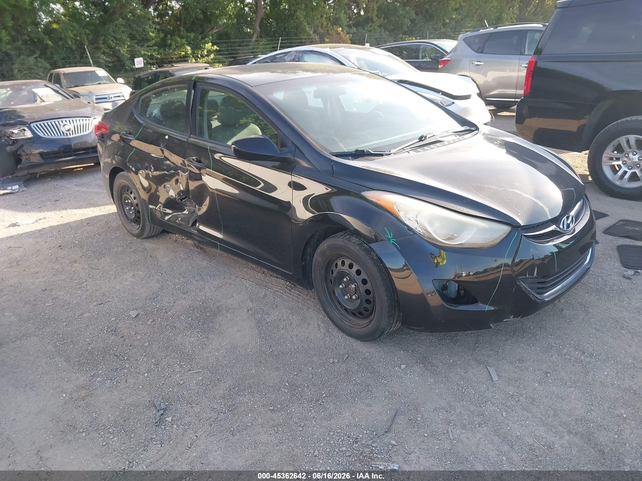 2011 Hyundai Elantra Gls Black vin: 5NPDH4AE4BH031222