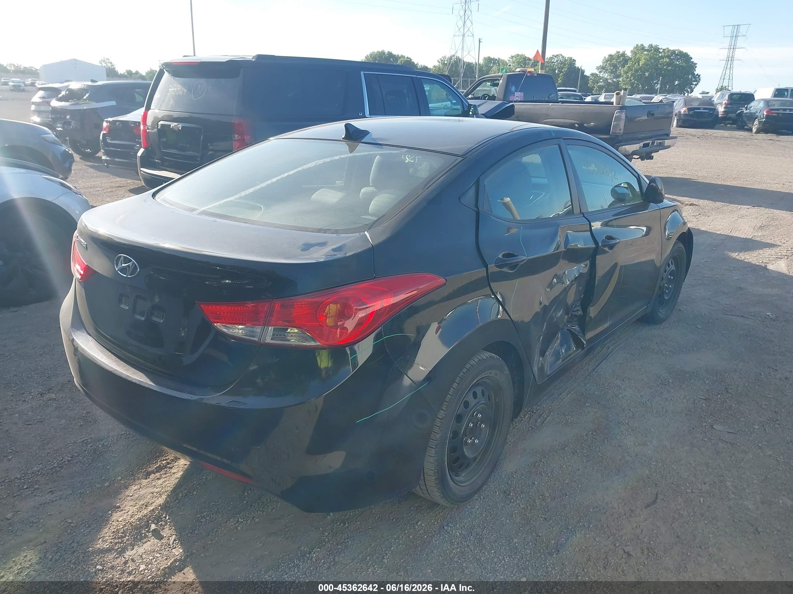 2011 Hyundai Elantra Gls Black vin: 5NPDH4AE4BH031222