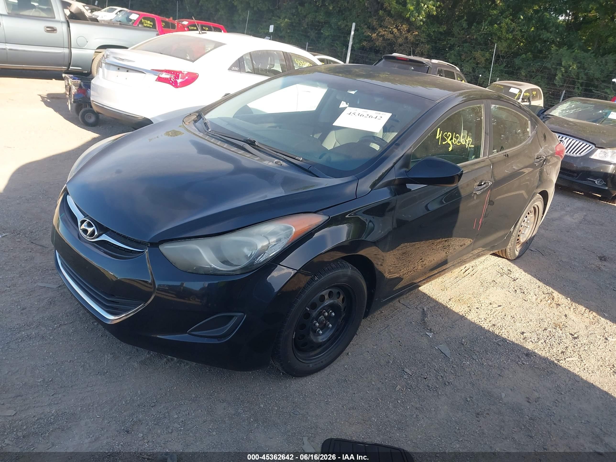 2011 Hyundai Elantra Gls Black vin: 5NPDH4AE4BH031222