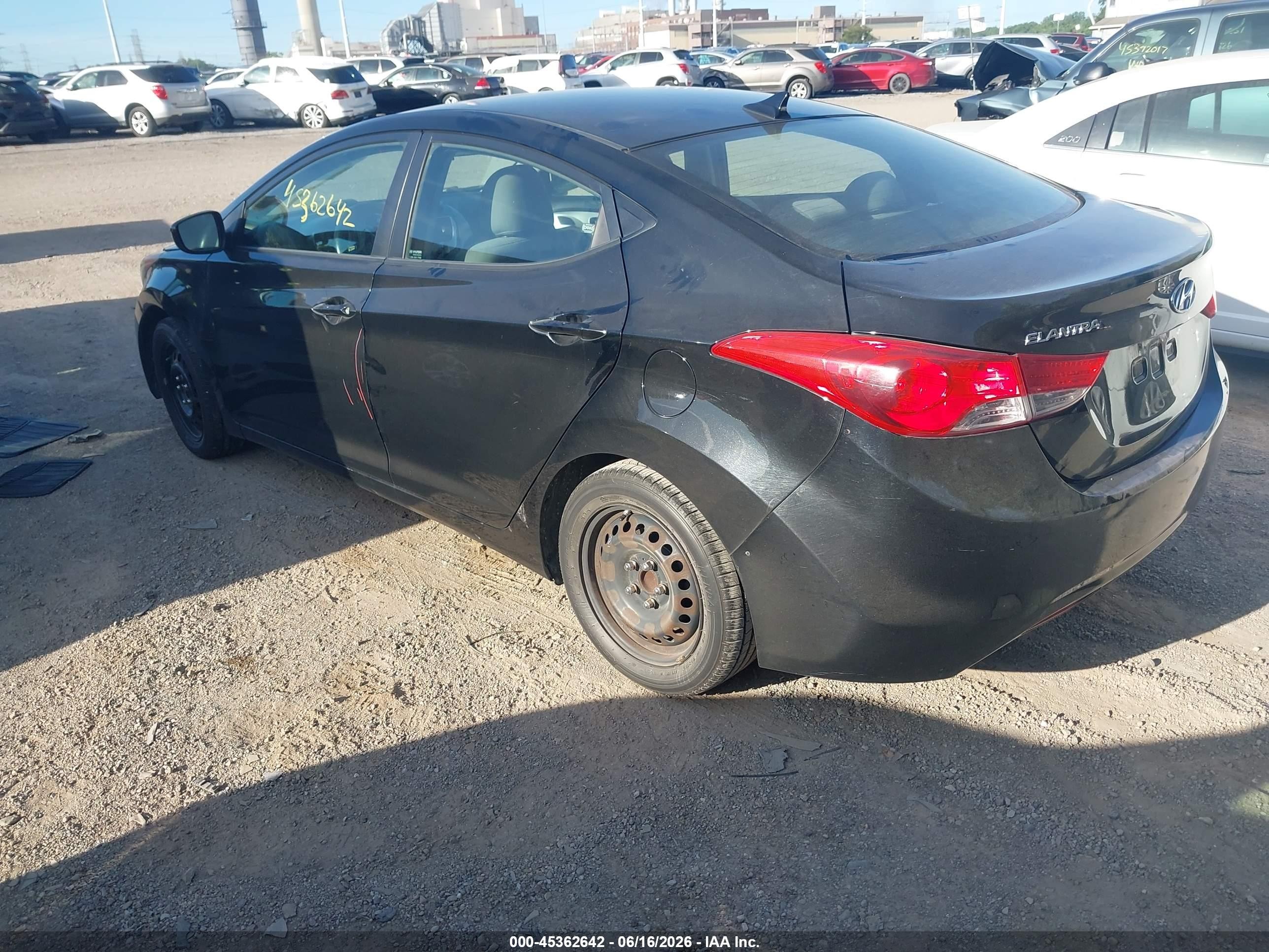 2011 Hyundai Elantra Gls Black vin: 5NPDH4AE4BH031222