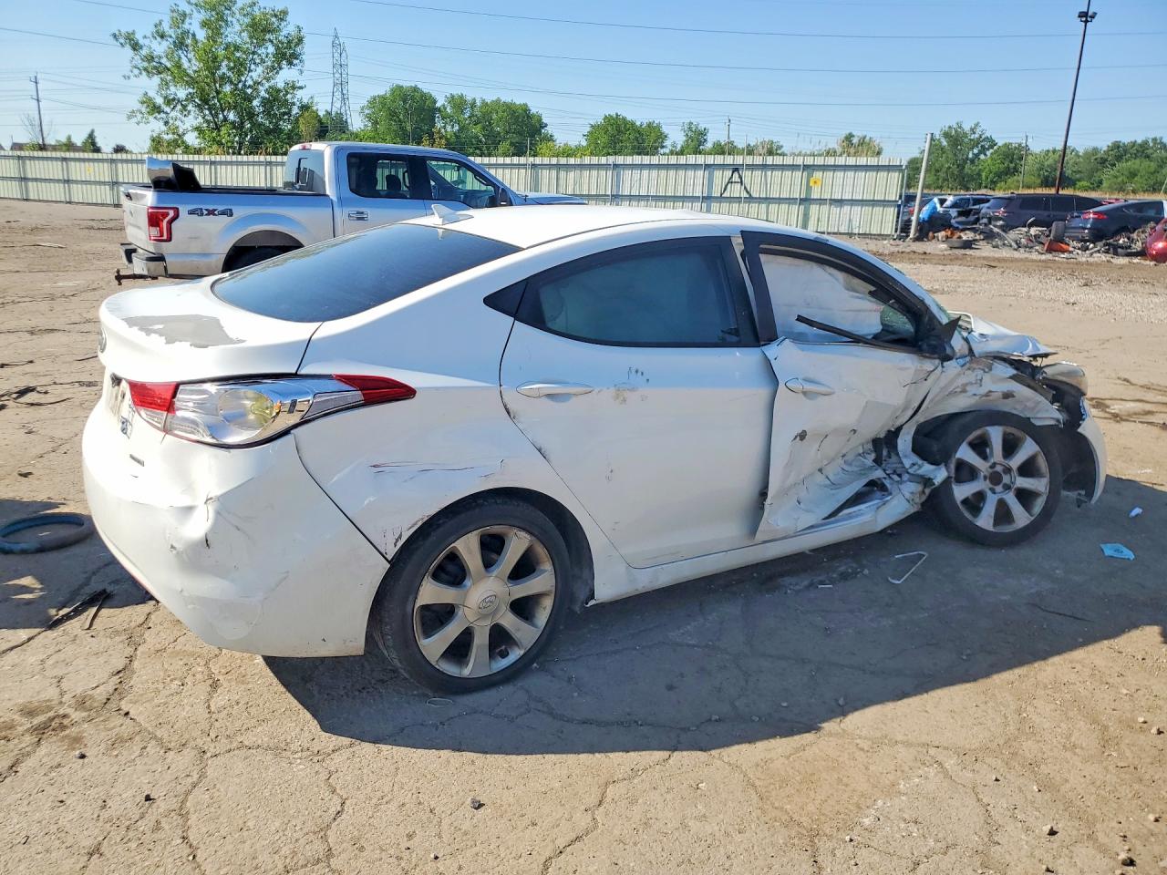 2011 Hyundai Elantra Limited White vin: 5NPDH4AE4BH056329
