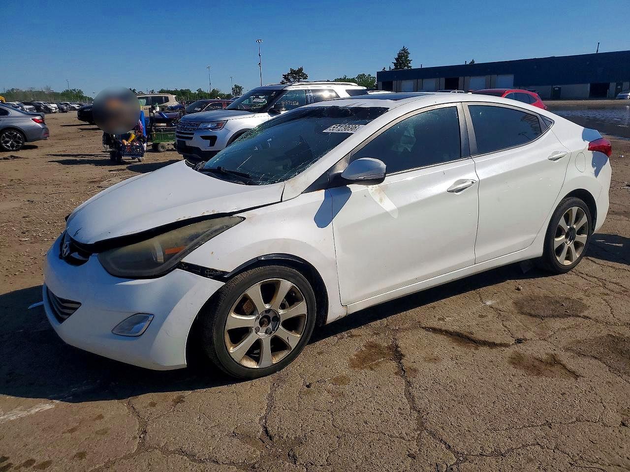 2011 Hyundai Elantra Limited White vin: 5NPDH4AE4BH056329