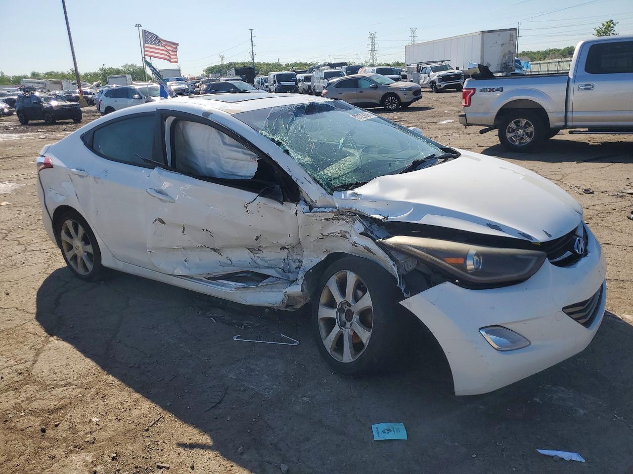 2011 Hyundai Elantra Limited White vin: 5NPDH4AE4BH056329