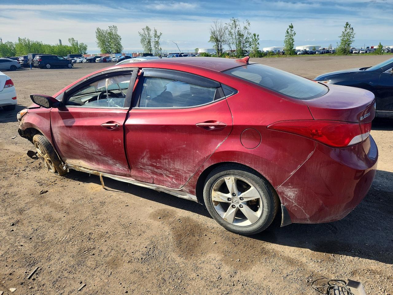 2011 Hyundai Elantra Gls Бордовый vin: 5NPDH4AE4BH059277