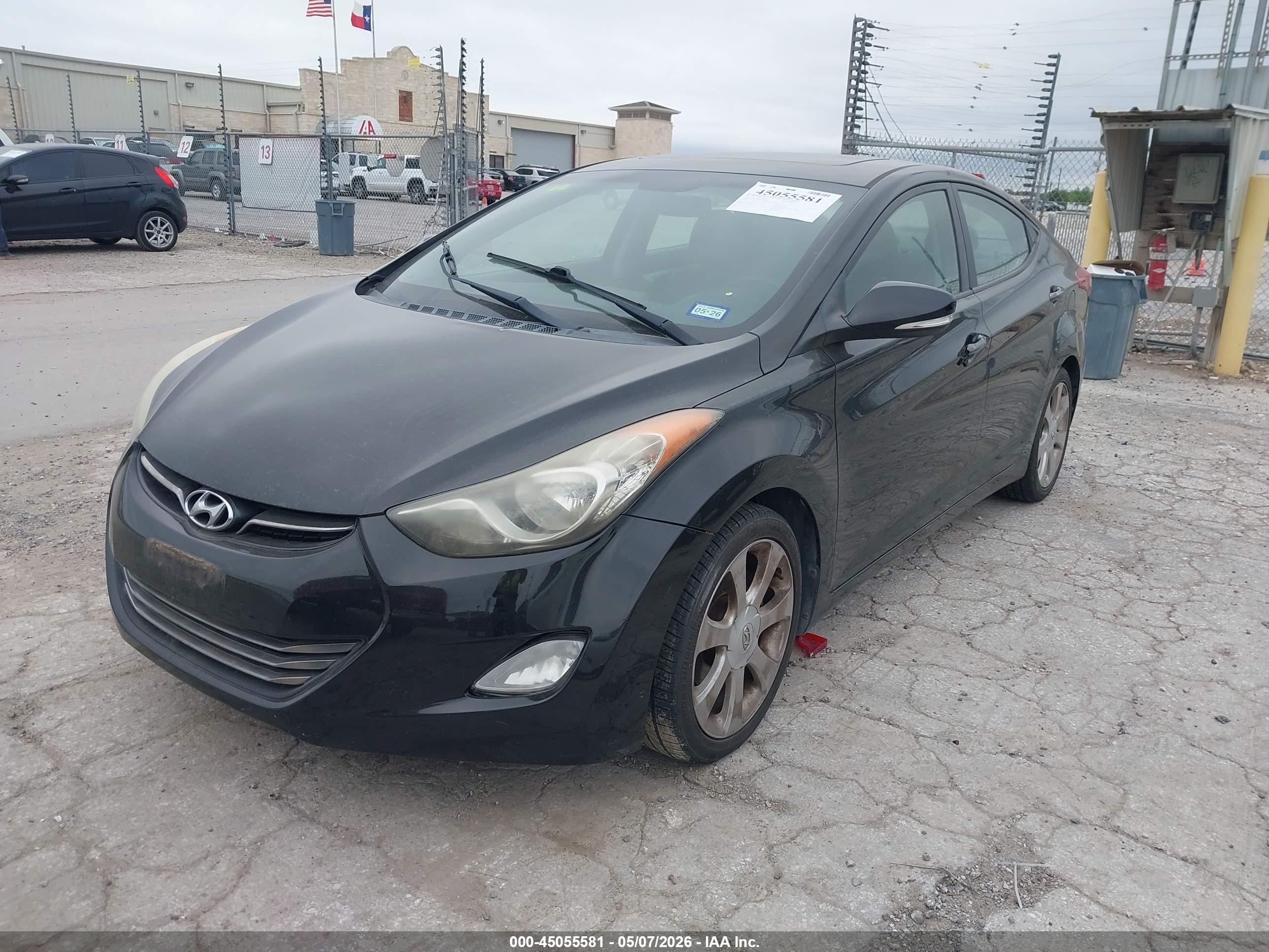 2011 Hyundai Elantra Limited Black vin: 5NPDH4AE4BH075589