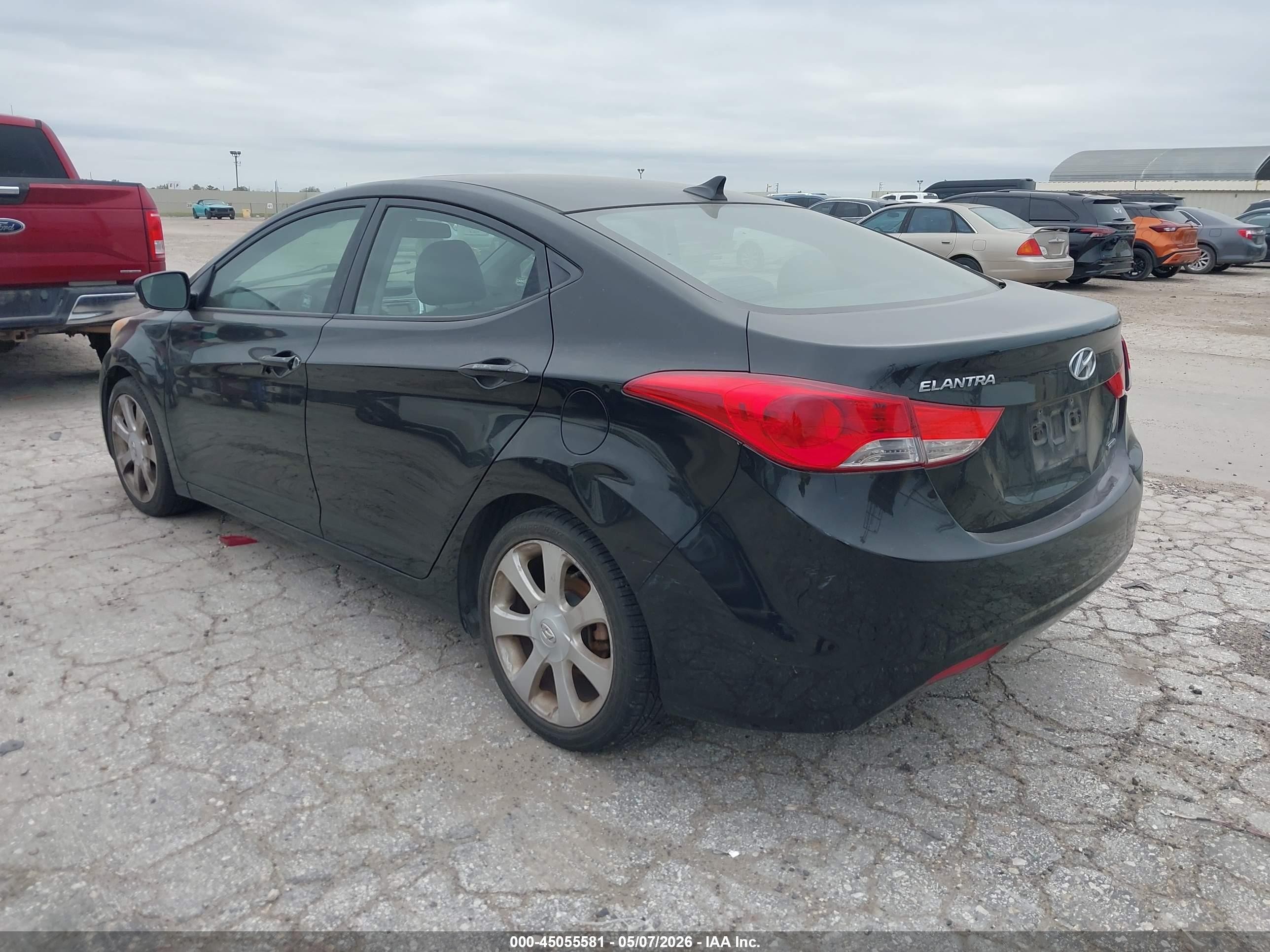 2011 Hyundai Elantra Limited Black vin: 5NPDH4AE4BH075589